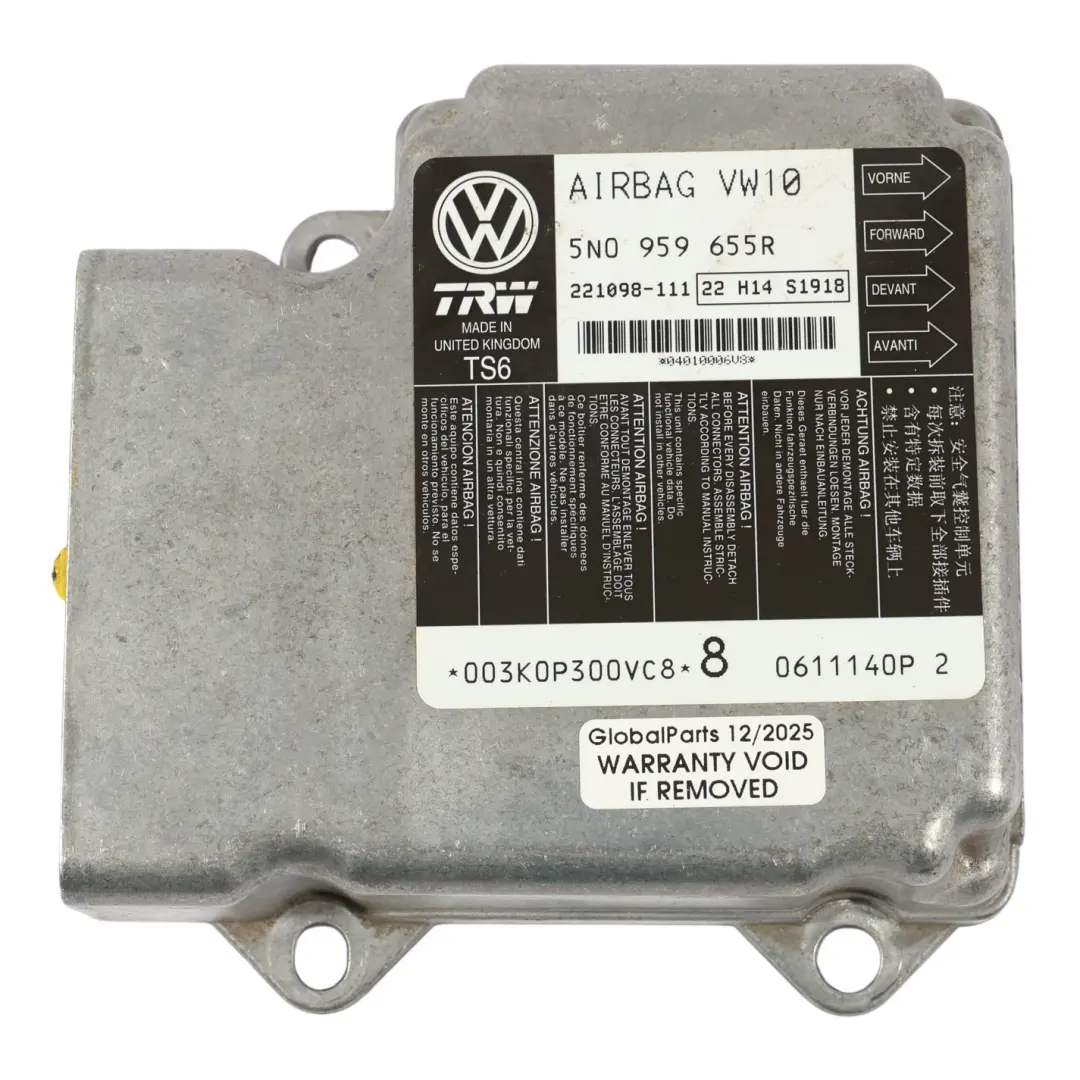 Modulo Aria Unità Di Controllo ECU per VW Volkswagen Tiguan 5N con numero di parte 5N0959655R VW Volkswagen Tiguan 5N Modulo Aria Unità Di Controllo ECU - SKU 5N0959655R - Numero di parte 5N0959655R