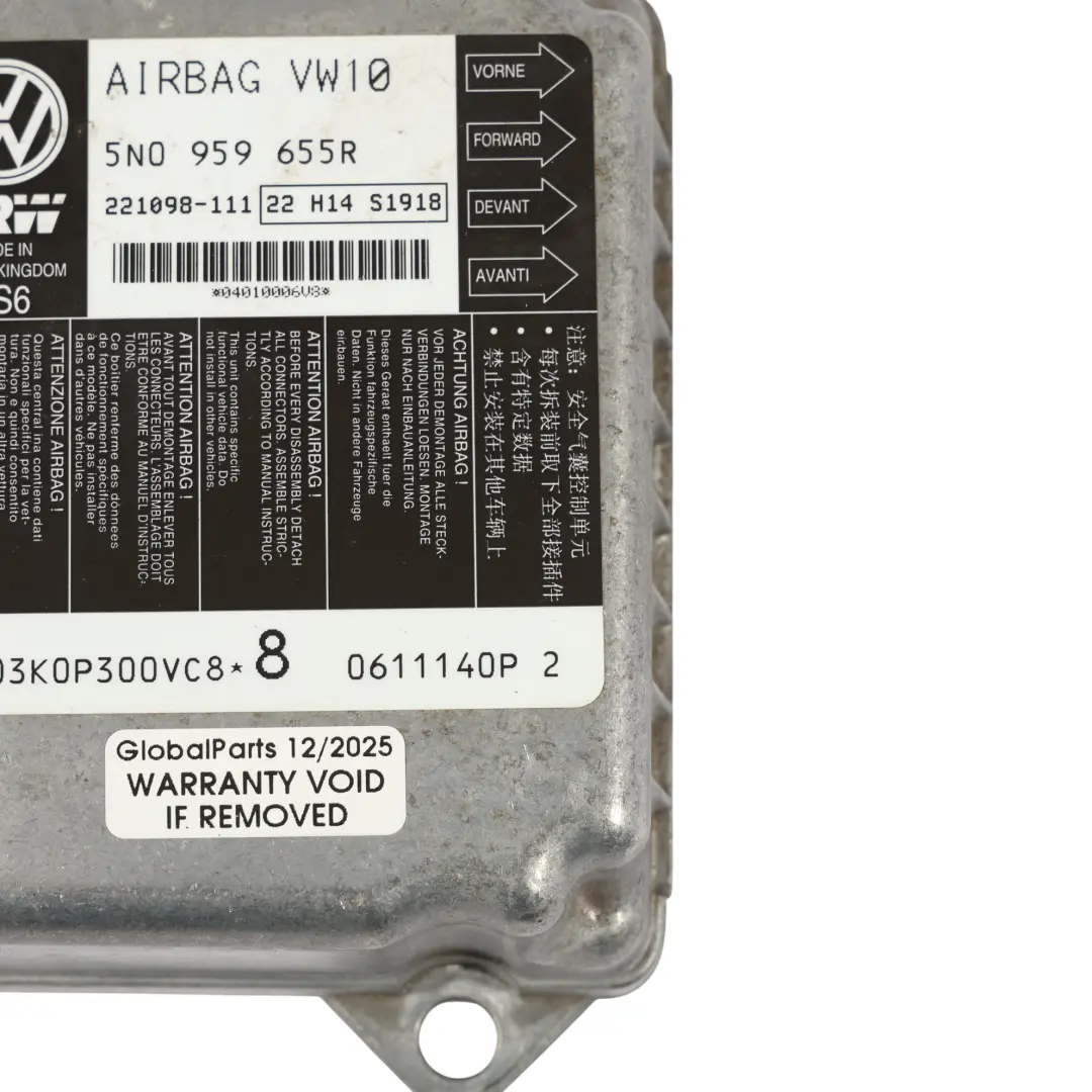 VW Volkswagen Tiguan 5N Luft Modul Steuergerät ECU - SKU 5N0959655R - Teilenummer 5N0959655R