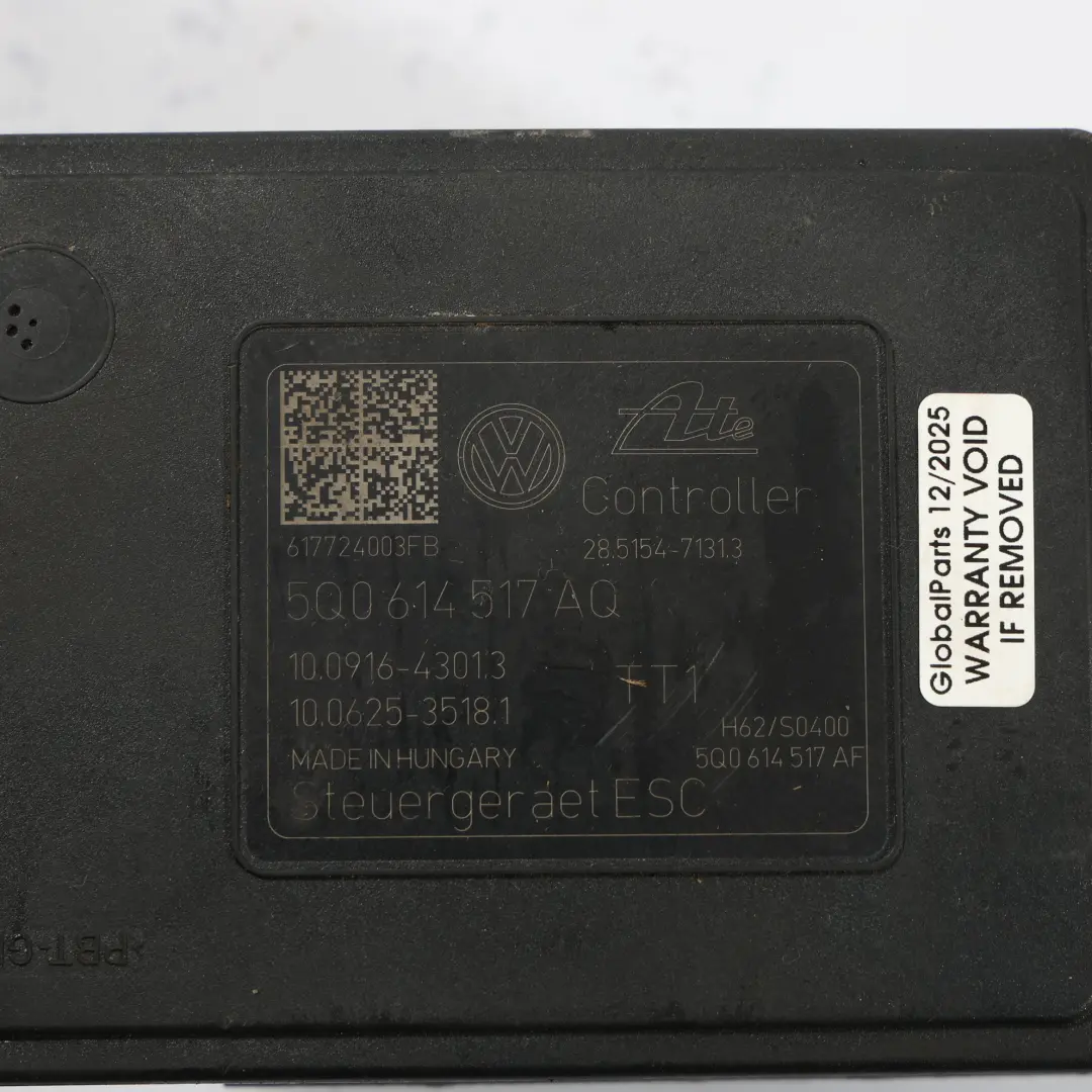 Mk3 5E Pompa Hamulcowa ABS Moduł Sterownik do Skoda Octavia o numerze 5Q0614517AQ Skoda Octavia Mk3 5E Pompa Hamulcowa ABS Moduł Sterownik - SKU 5Q0614517AQ - Numer Części 5Q0614517AQ
