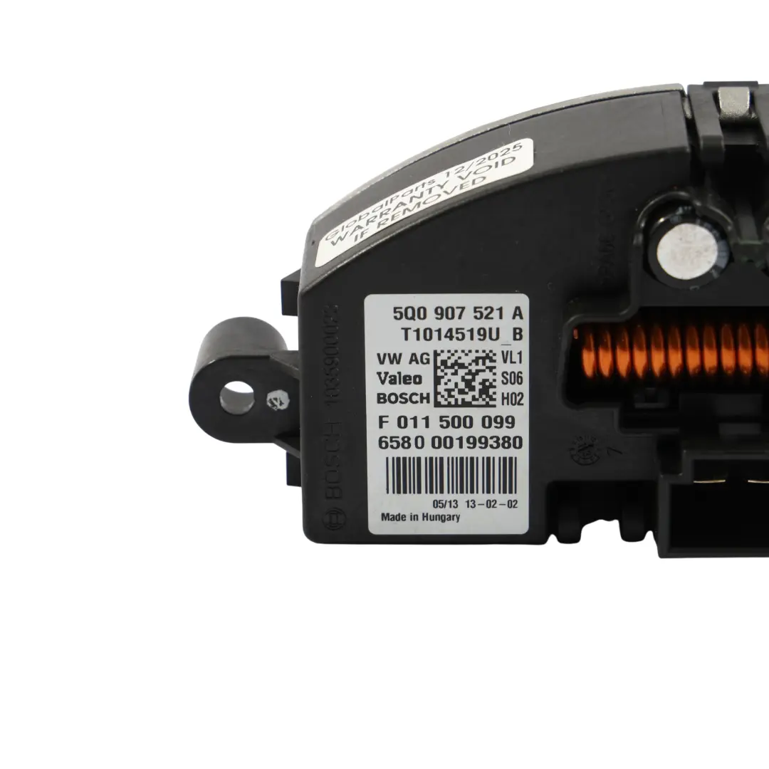 Seat Leon 5F Motor Soplador Resistencia Ventilador Regulador Control - SKU 5Q0907521A - Número de pieza 5Q0907521A