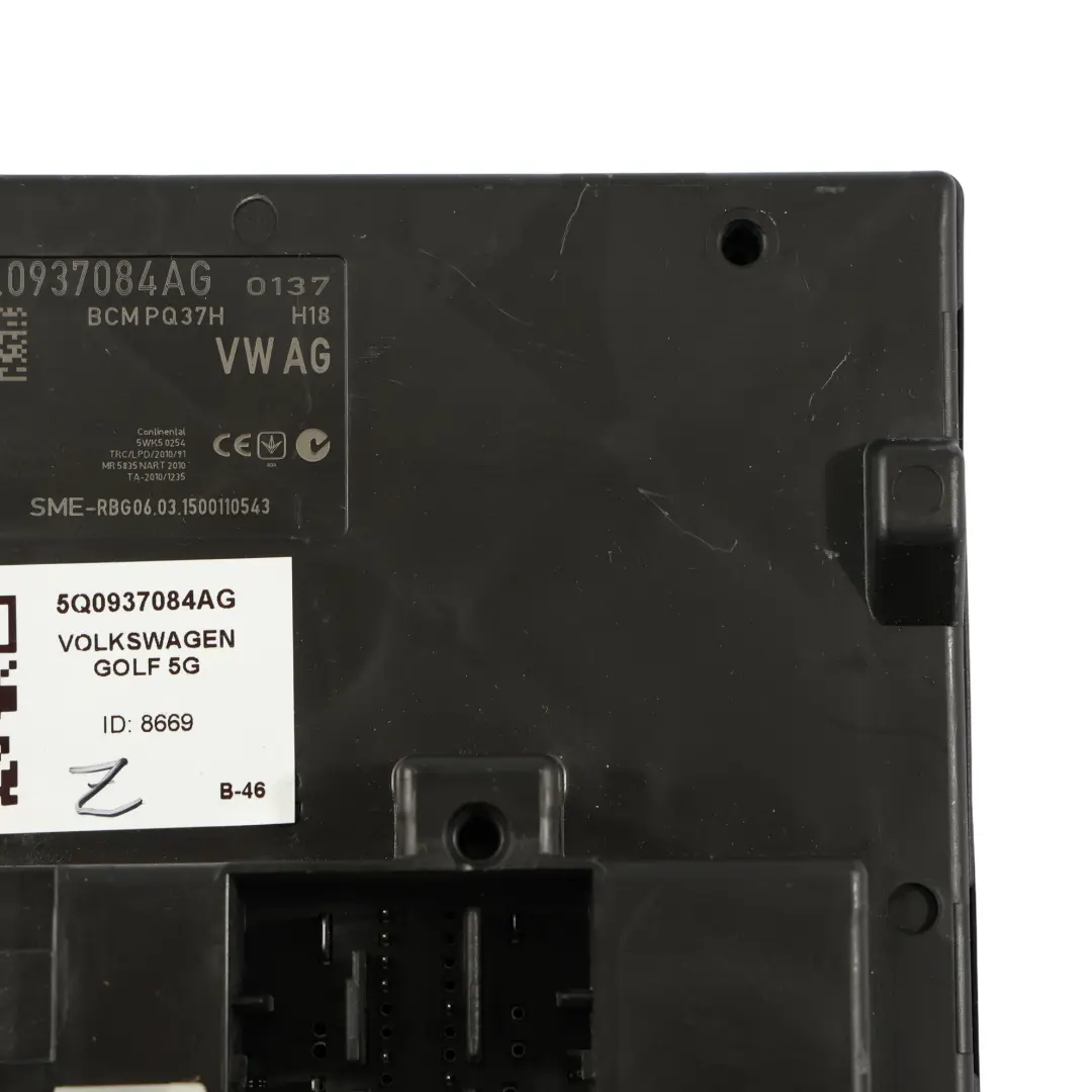 Módulo Control Confort Carrocería BCM para Volkswagen Golf MK7 Audi A3 8V con número de pieza 5Q0937084AG Volkswagen Golf MK7 Audi A3 8V Módulo Control Confort Carrocería BCM - SKU 5Q0937084AG - Número de pieza 5Q0937084AG