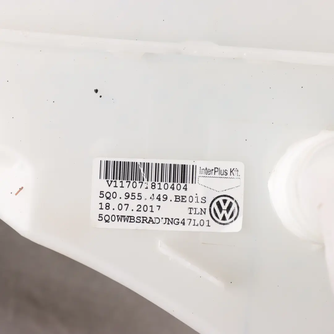 Mk3 Windshield Windscreen Washer Fluid Reservoir Tank to Skoda Octavia with Part number 5Q0955449BE Skoda Octavia Mk3 Windshield Windscreen Washer Fluid Reservoir Tank - SKU 5Q0955449BE - Part number 5Q0955449BE