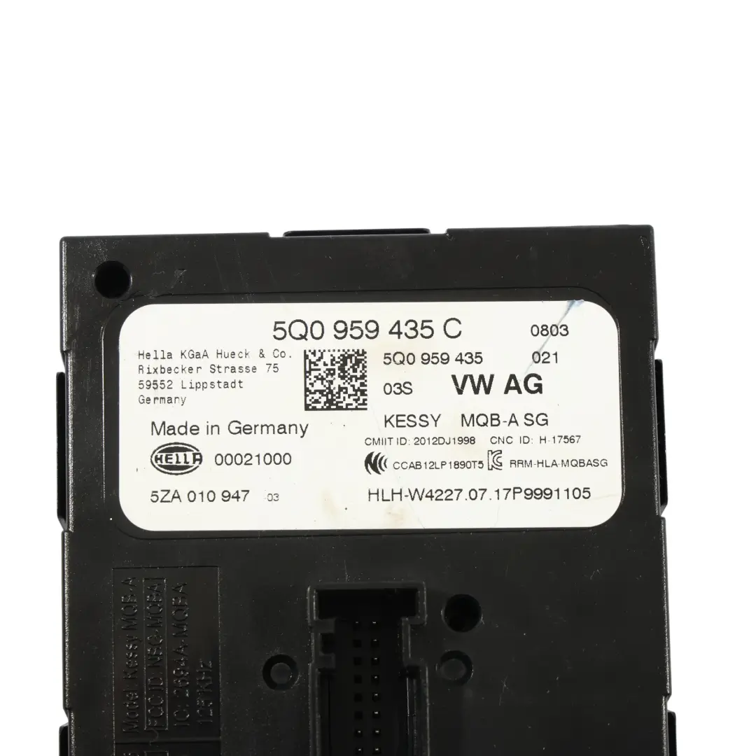 Audi A3 8V VW Golf Mk7 Module Kessy Unité Commande D'Entrée Sans Clé - SKU 5Q0959435C - Numéro de pièce 5Q0959435C