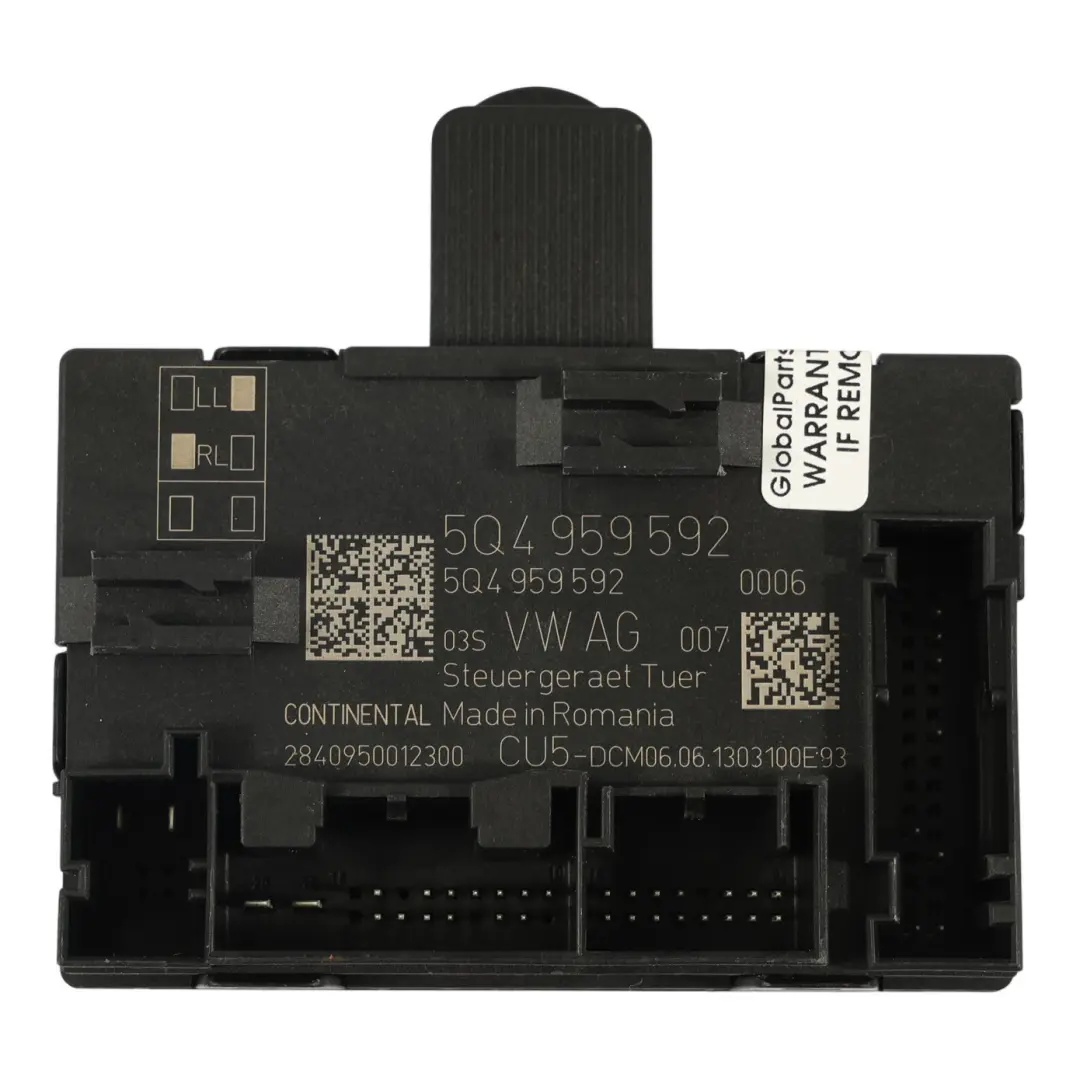Seat Leon Mk3 Türmodul Steuergerät Beifahrerseite Tür - SKU 5Q4959592 - Teilenummer 5Q4959592
