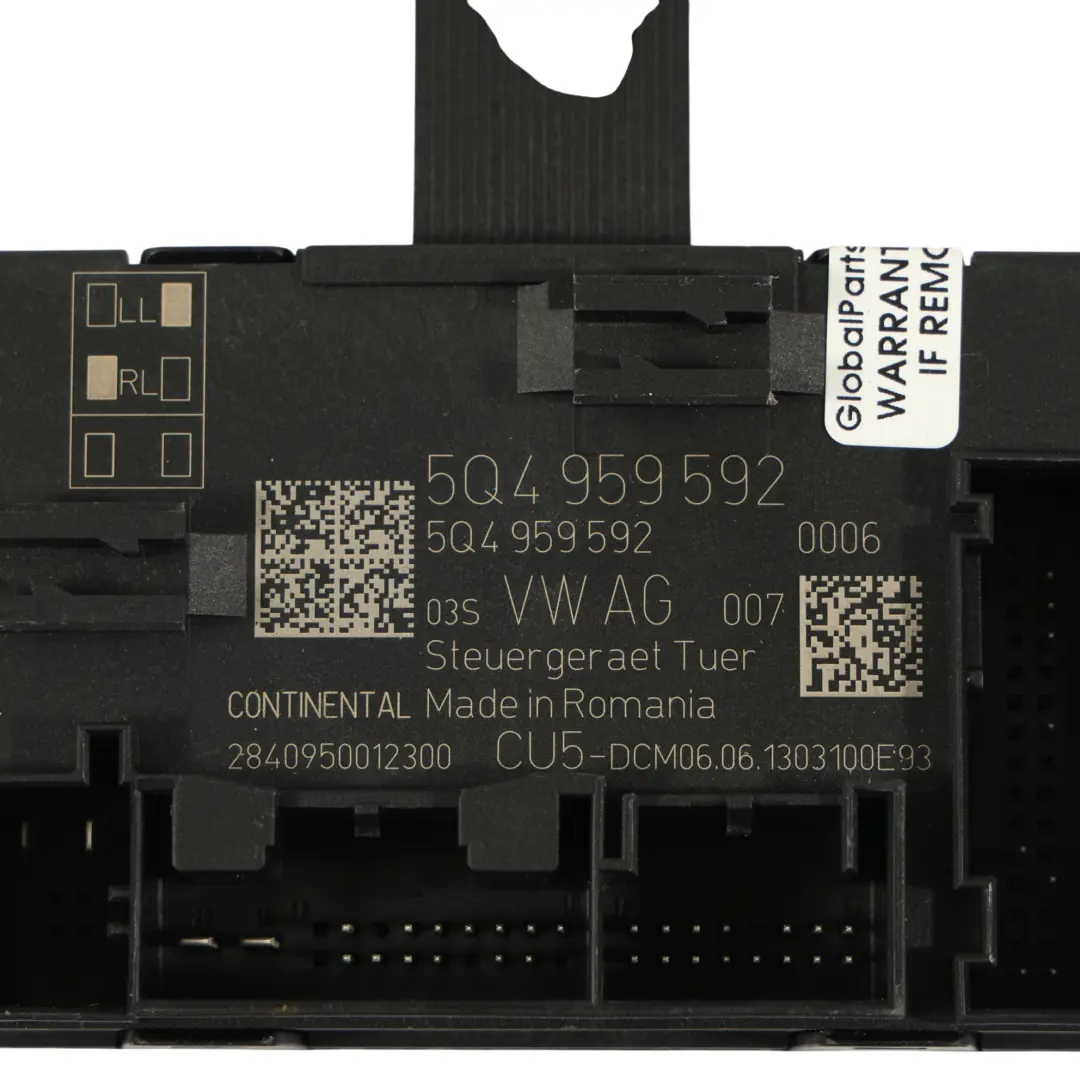 Mk3 Door Module Control Unit Front Passenger Side Door to Seat Leon with Part number 5Q4959592 Seat Leon Mk3 Door Module Control Unit Front Passenger Side Door - SKU 5Q4959592 - Part number 5Q4959592