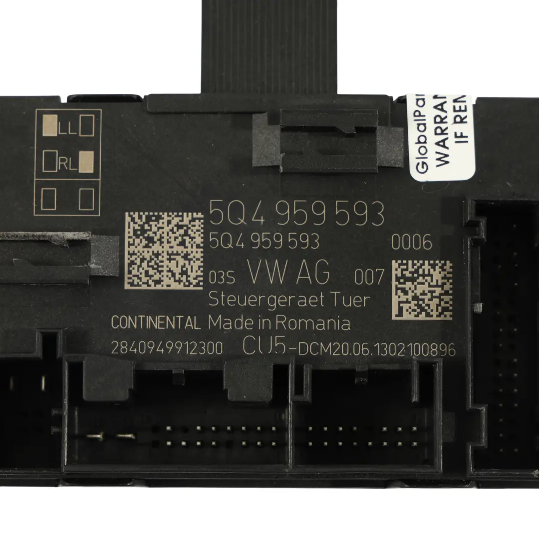 Mk3 5F Module Commande Porte Avant Côté Conducteur pour Seat Leon à propos du numéro de pièce 5Q4959593 Seat Leon Mk3 5F Module Commande Porte Avant Côté Conducteur - SKU 5Q4959593 - Numéro de pièce 5Q4959593