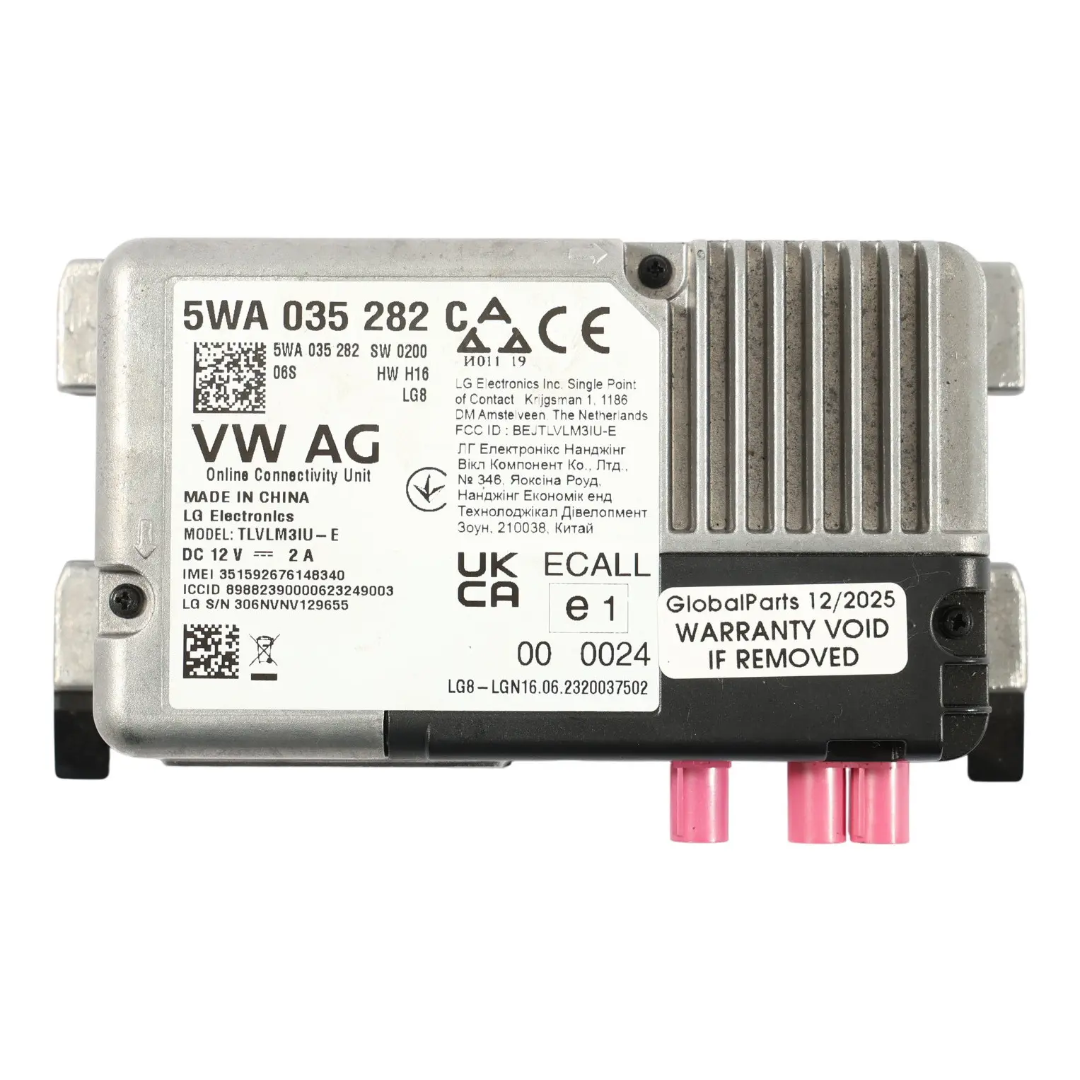 Volkswagen Transporter T6 Module Commande Services Ligne Unité ECU 5WA035282C