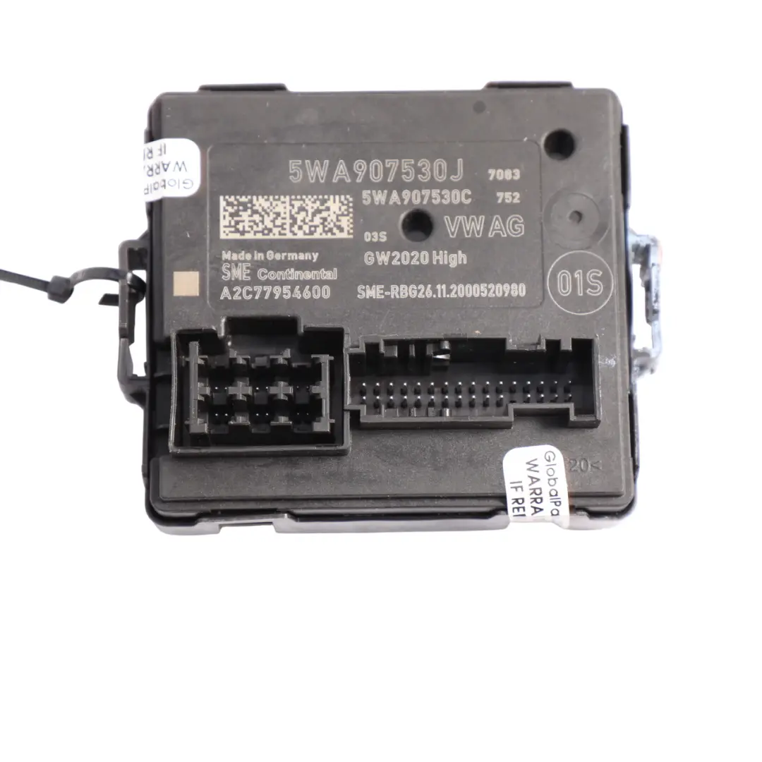 8Y Volkswagen Golf Mk8 Gateway Steuergerät Modul ECU für Audi A3 S3 mit Teilenummer 5WA907503J Audi A3 S3 8Y Volkswagen Golf Mk8 Gateway Steuergerät Modul ECU - SKU 5WA907530J - Teilenummer 5WA907503J