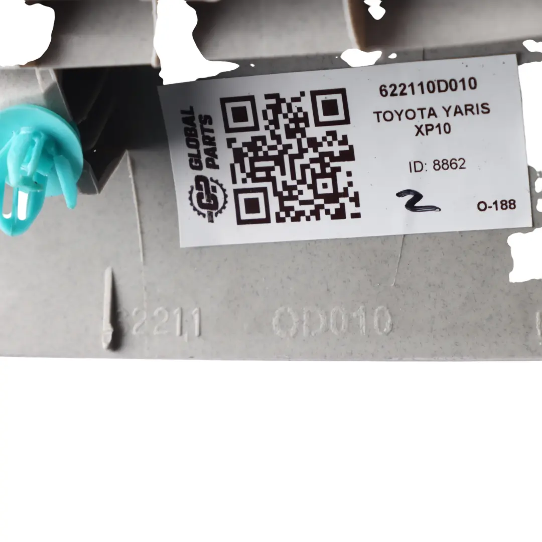 Toyota Yaris Mk1 Interior A-Pillar Upper Trim Cover Right Grey O/S - SKU 622110D010 - Part number 622110D010