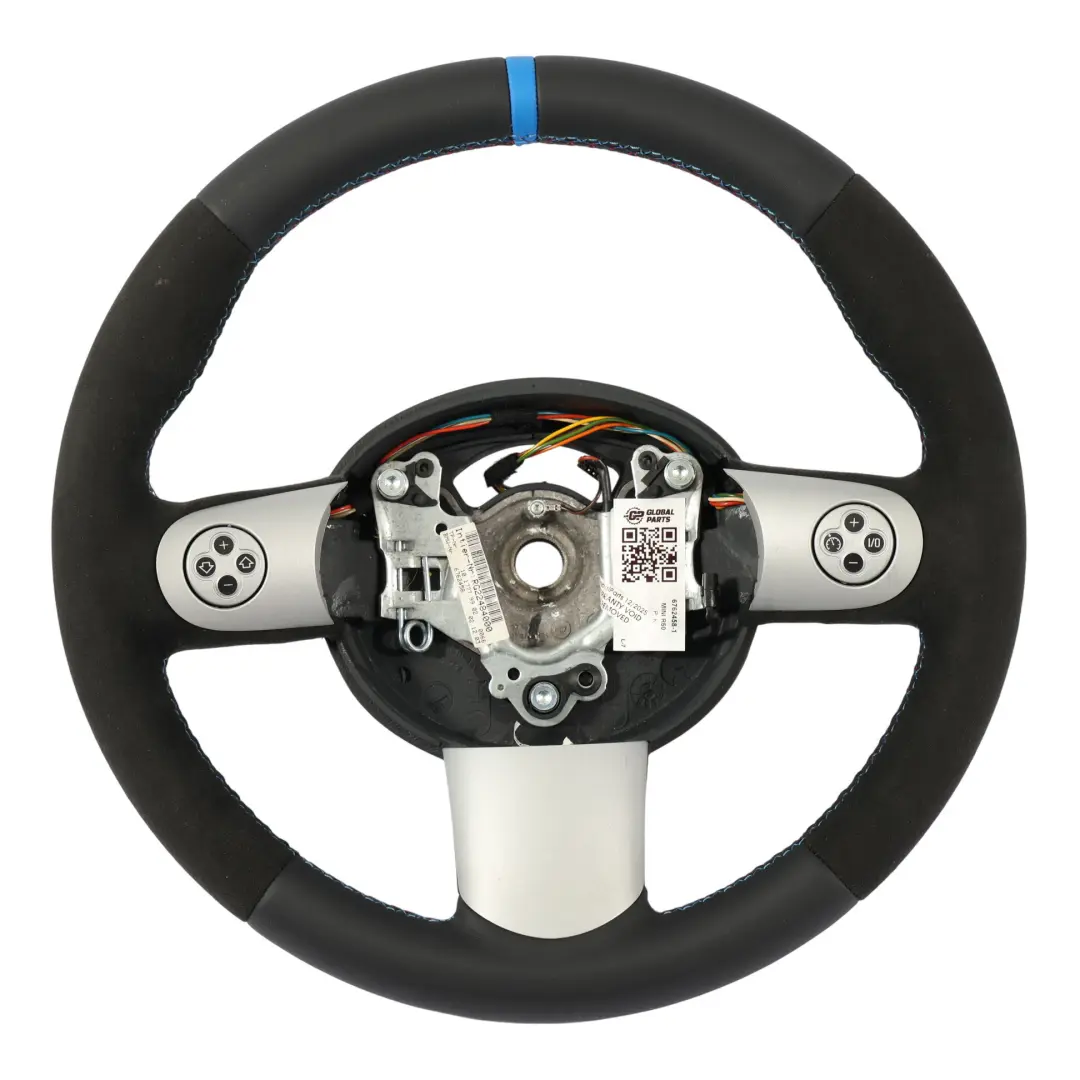 Nuovo Nero Pelle / Alcantara Sport Volante Multifunzione per Mini Cooper R50 R52 con numero di parte 6762458 Mini Cooper R50 R52 Nuovo Nero Pelle / Alcantara Sport Volante Multifunzione - SKU 6762458-1 - Numero di parte 6762458