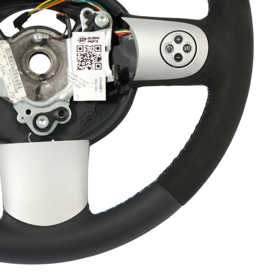Leather / Alcantara Sport Steering Wheel Mulifunction to Mini Cooper R50 NEW Black with Part number 6762458 Mini Cooper R50 NEW Black Leather / Alcantara Sport Steering Wheel Mulifunction - SKU 6762458-1 - Part number 6762458