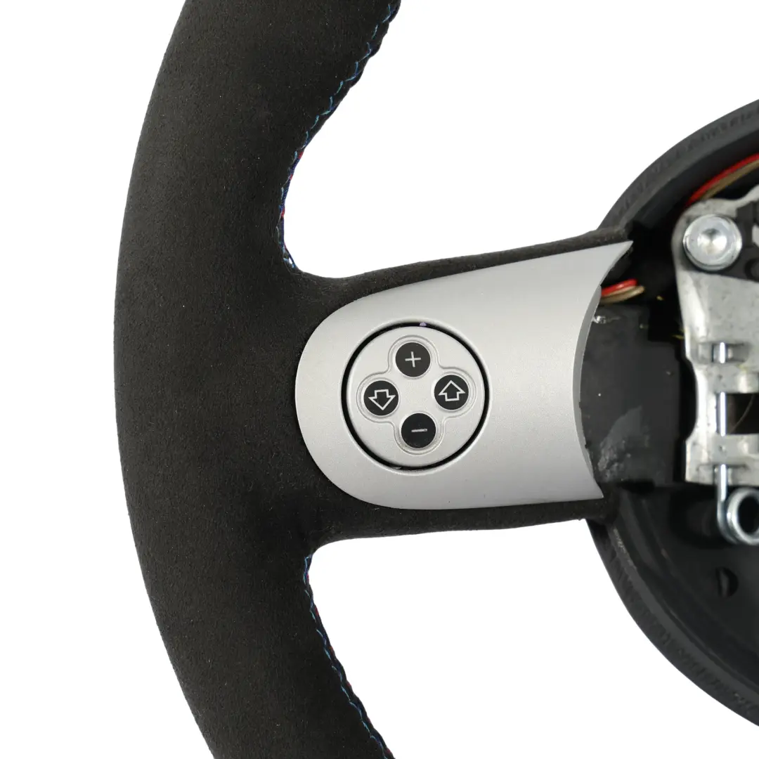 NEU Schwarz Leder / Alcantara Sport Lenkrad Multifunktion für Mini Cooper R50 R52 mit Teilenummer 6762458 Mini Cooper R50 R52 NEU Schwarz Leder / Alcantara Sport Lenkrad Multifunktion - SKU 6762458-1 - Teilenummer 6762458