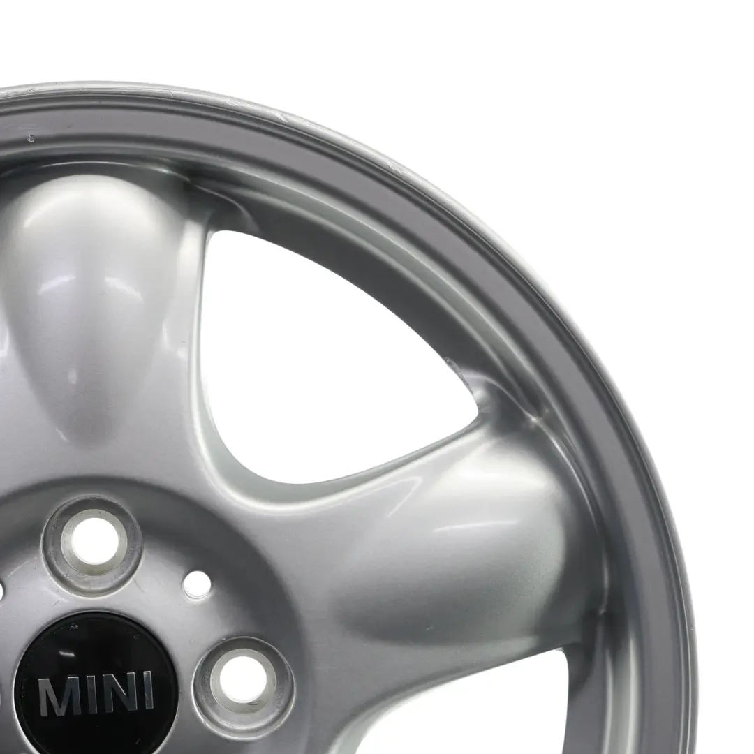 Mini Cooper One R50 R55 R56 Cerchio in Lega Alloy 15" 5-Start Spooler Argentato - SKU 6768498-1 - Numero di parte 6768498