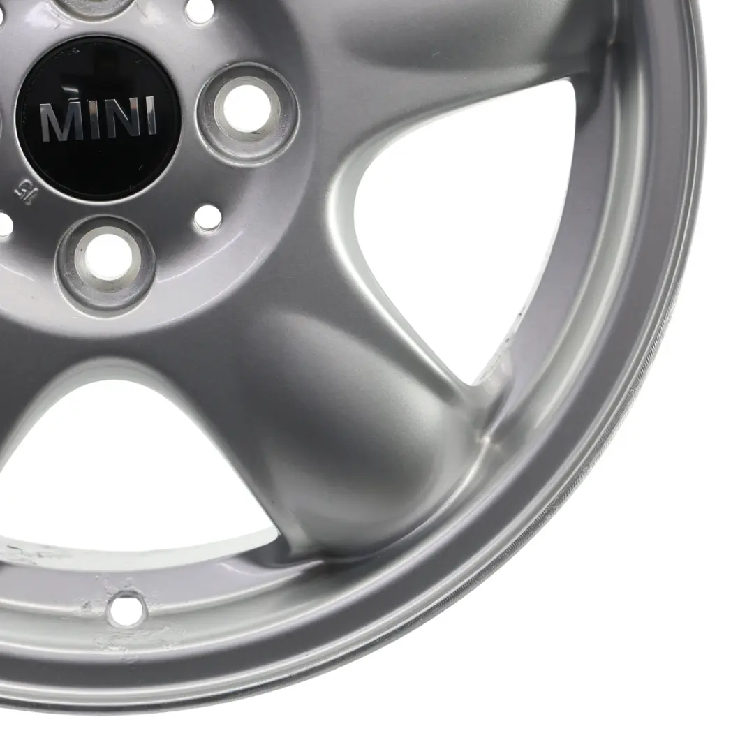 Mini Cooper R50 R56 Alu Felge Alufelge Silber 15" 5 Star Spooler 100 - SKU 6768498-1 - Teilenummer 6768498