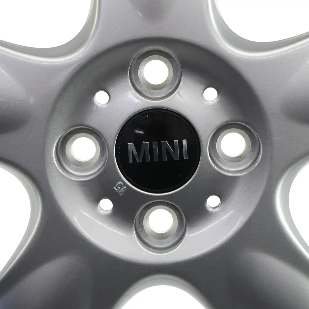 Mini Cooper One R50 R55 R56 Silver Wheel Alloy Rim 15" 5-Start Spooler 100 - SKU 6768498-1 - Part number 6768498