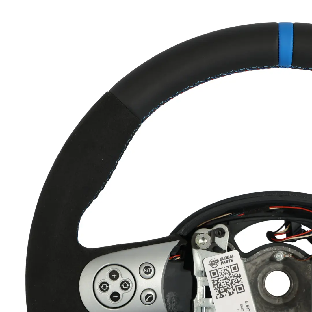 NUOVO Nero Pelle Alcantara Sport per Mini Cooper R50 R52 R53 Volante con numero di parte 6769733 Mini Cooper R50 R52 R53 Volante NUOVO Nero Pelle Alcantara Sport - SKU 6769733-2 - Numero di parte 6769733