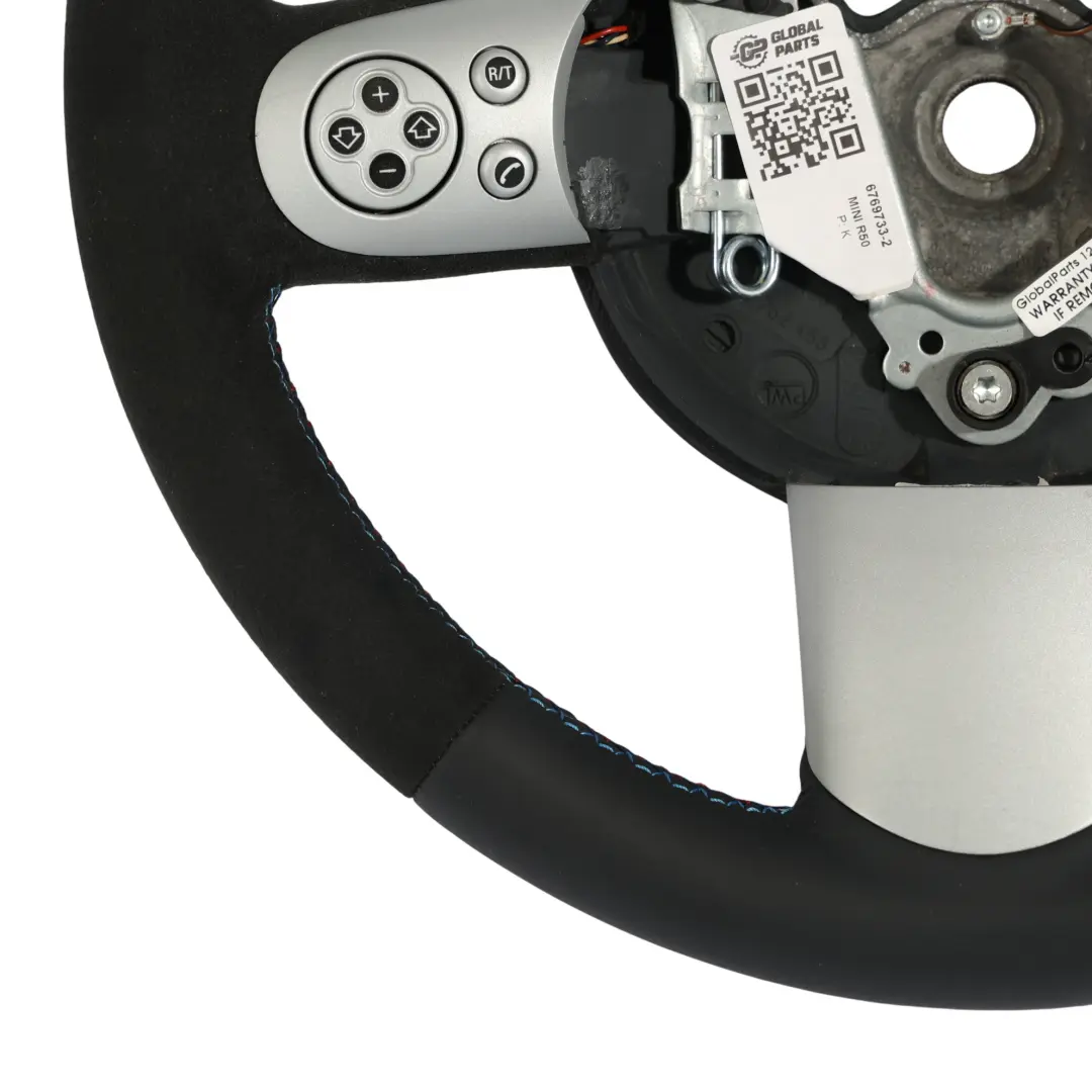 Steering Wheel NEW Black Leather Alcantara Sport to Mini Cooper R50 R52 R53 with Part number 6769733 Mini Cooper R50 R52 R53 Steering Wheel NEW Black Leather Alcantara Sport - SKU 6769733-2 - Part number 6769733
