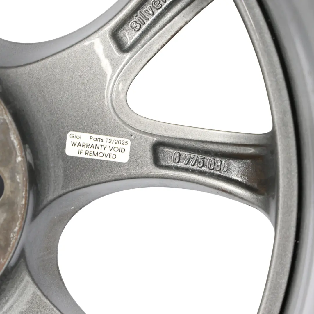 Cerchio Ruota Lega Argento 17" 7J ET:48 Web Cross Spoke 98 per Mini Cooper R50 R56 con numero di parte 6775686 Mini Cooper R50 R56 Cerchio Ruota Lega Argento 17" 7J ET:48 Web Cross Spoke 98 - SKU 6775686-9 - Numero di parte 6775686