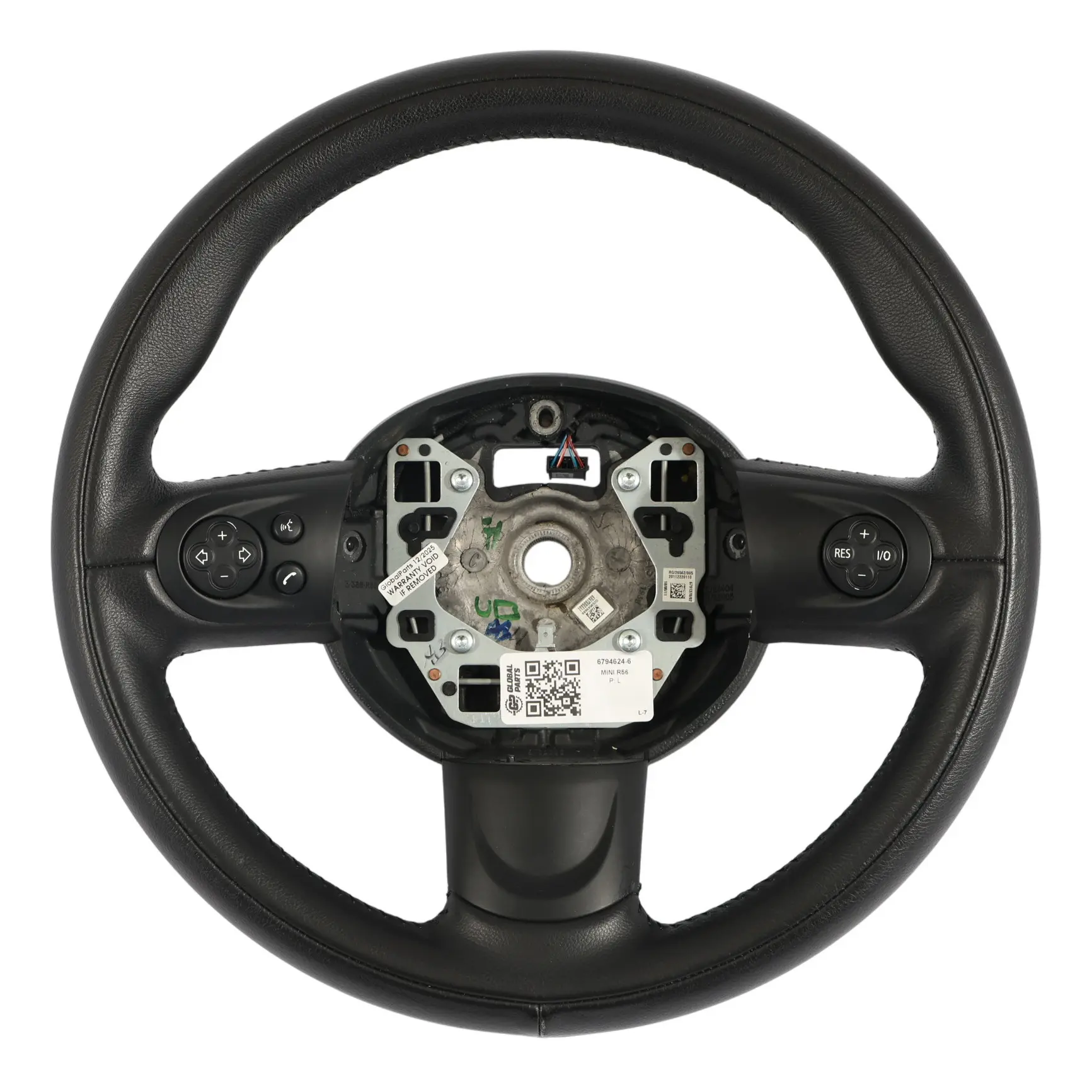 Mini Cooper R55 R56 LCI R60 Black Leather Sports Multifunction Steering Wheel