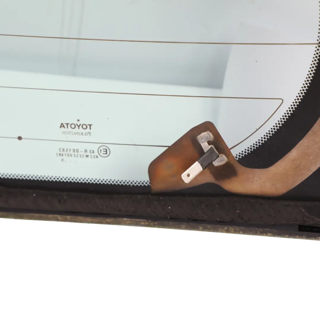 Mk1 XP10 Rear Windshield Windscreen Window Glass Glazing to Toyota Yaris with Part number 681050D011 Toyota Yaris Mk1 XP10 Rear Windshield Windscreen Window Glass Glazing - SKU 681050D011 - Part number 681050D011