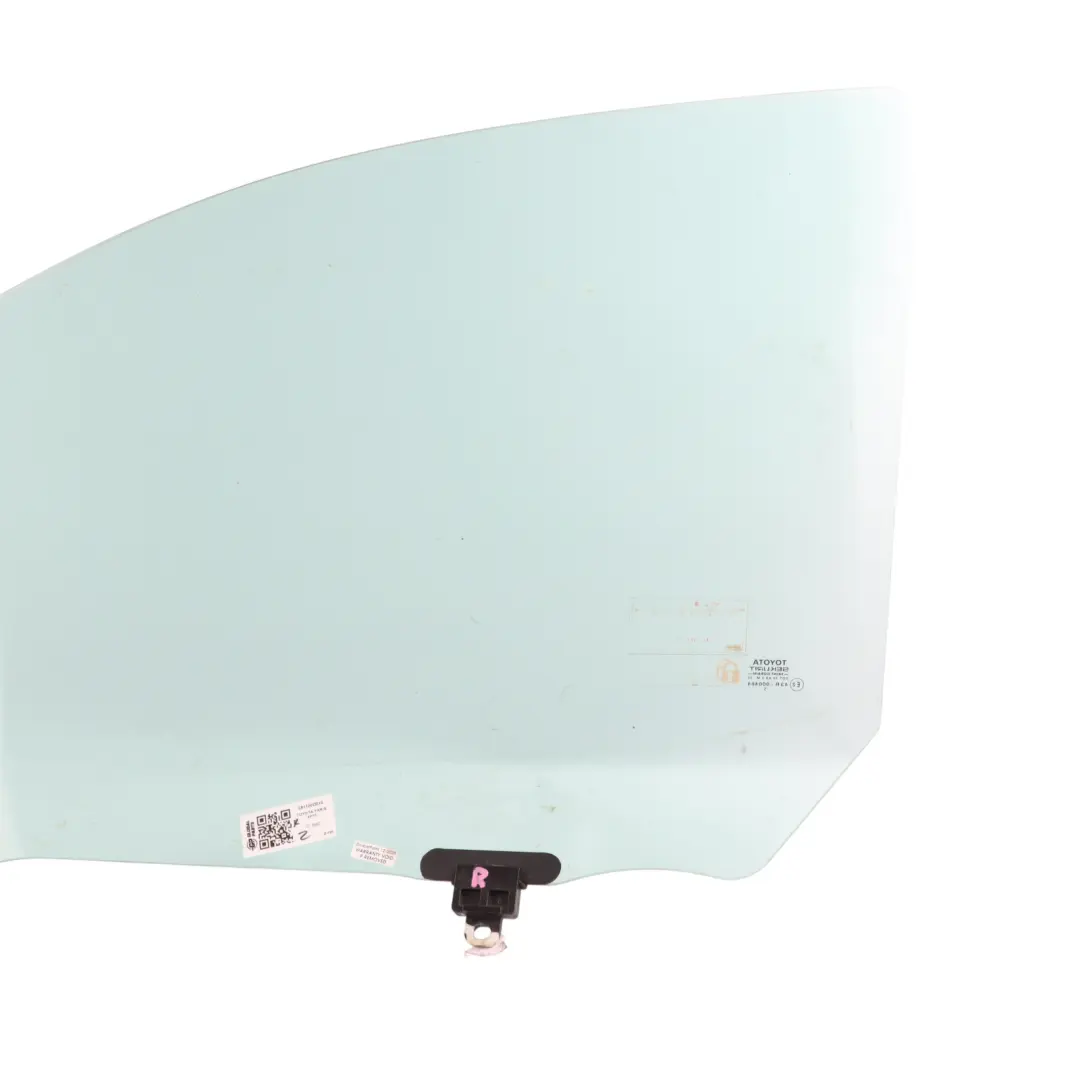Toyota Yaris Mk1 Front Door Window Glass Glazing Green Right O/S - SKU 681100D010 - Part number 681100D010