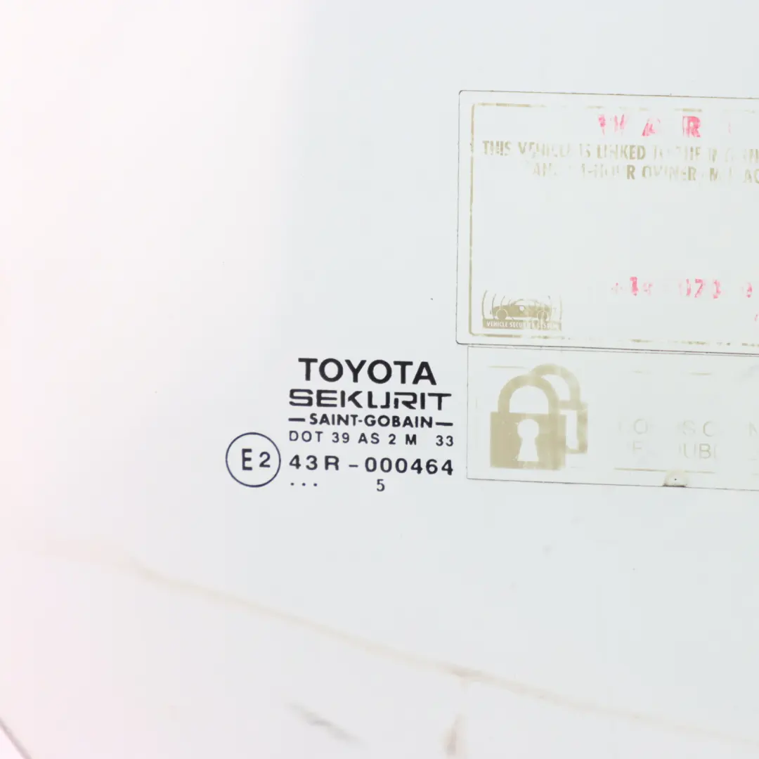 Toyota Yaris Mk1 Front Door Window Glass Glazing Green Right O/S - SKU 681100D010 - Part number 681100D010