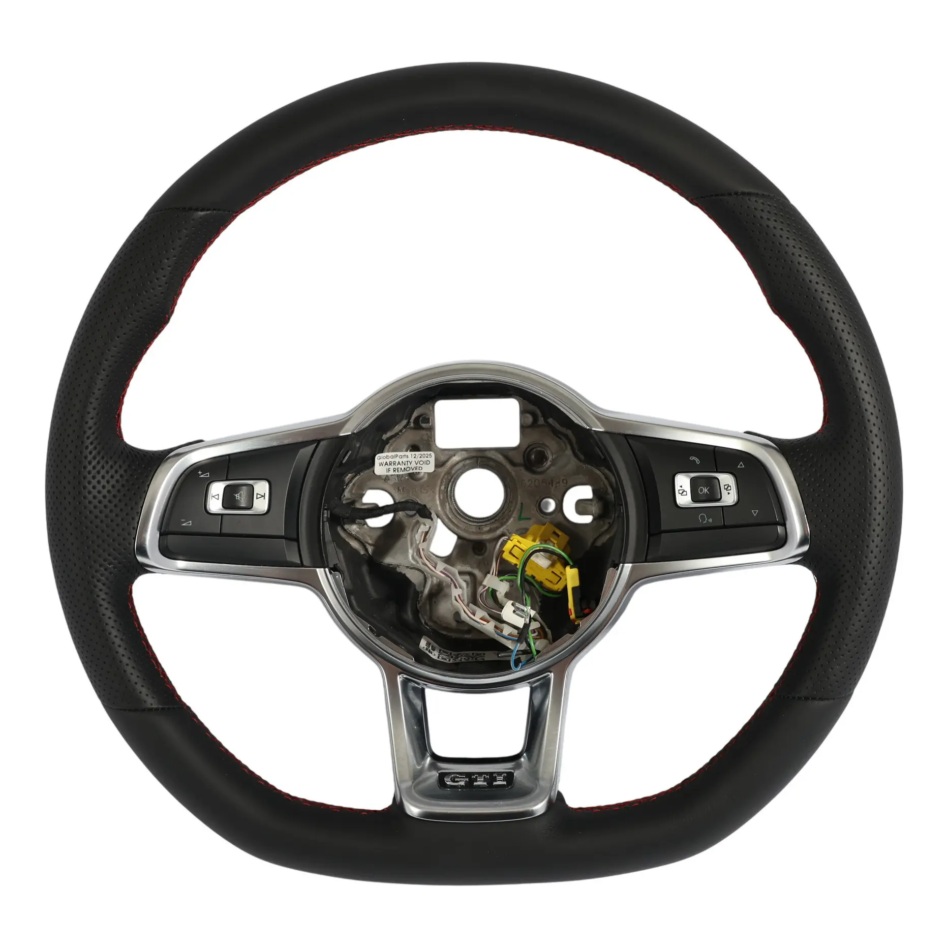 VW Polo 6R 6C GTI Steering Wheel NEW Black Leather Flat Bottom 6C0419091M