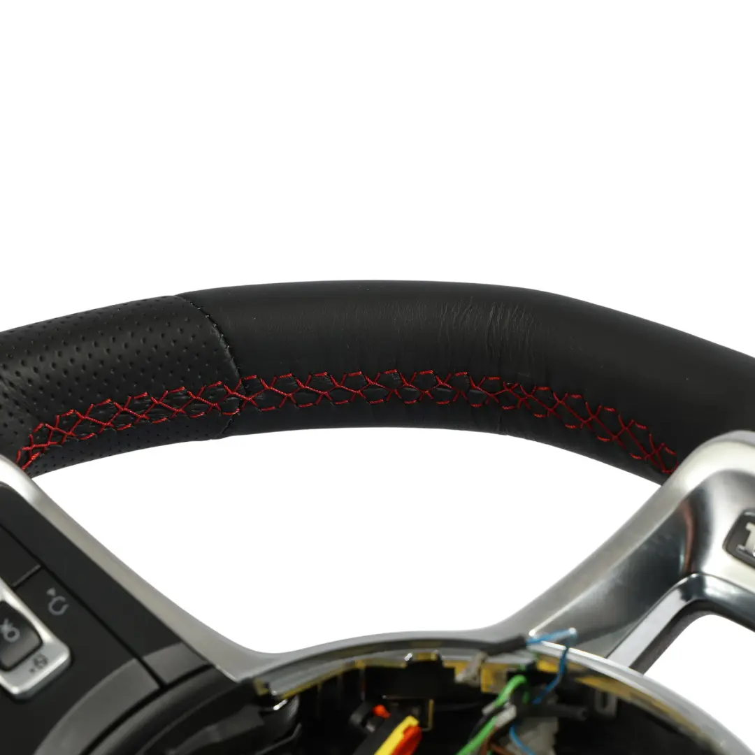 Steering Wheel NEW Black Leather Flat Bottom to VW Polo 6R 6C GTI with Part number 6C0419091M VW Polo 6R 6C GTI Steering Wheel NEW Black Leather Flat Bottom - SKU 6C0419091M-1 - Part number 6C0419091M