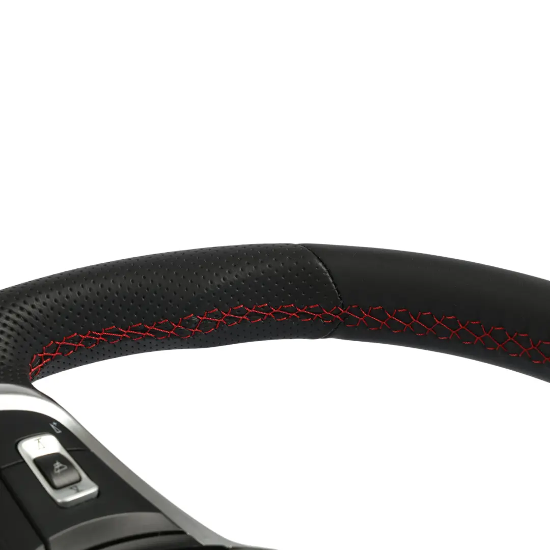 VW Polo 6R 6C GTI Volante NUOVO In Pelle Nera Fondo Piatto - SKU 6C0419091M-1 - Numero di parte 6C0419091M