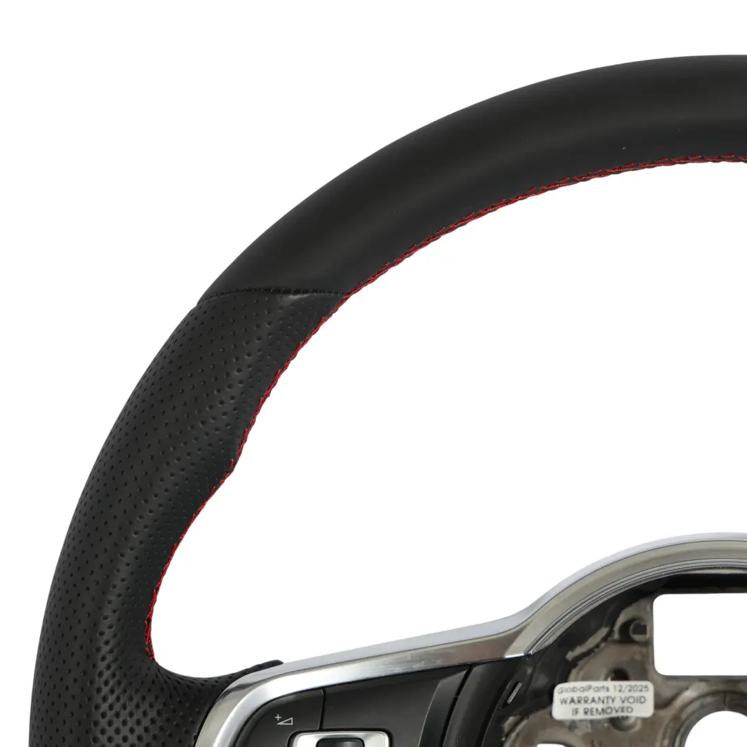 VW Polo 6R 6C GTI Volant NEUF En Cuir Noir À Fond Plat - SKU 6C0419091M-1 - Numéro de pièce 6C0419091M