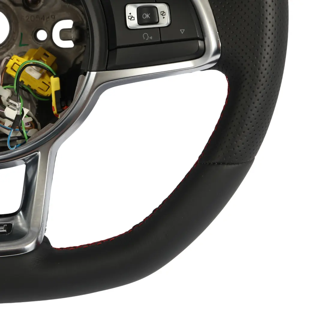 VW Polo 6R 6C GTI Volant NEUF En Cuir Noir À Fond Plat - SKU 6C0419091M-1 - Numéro de pièce 6C0419091M