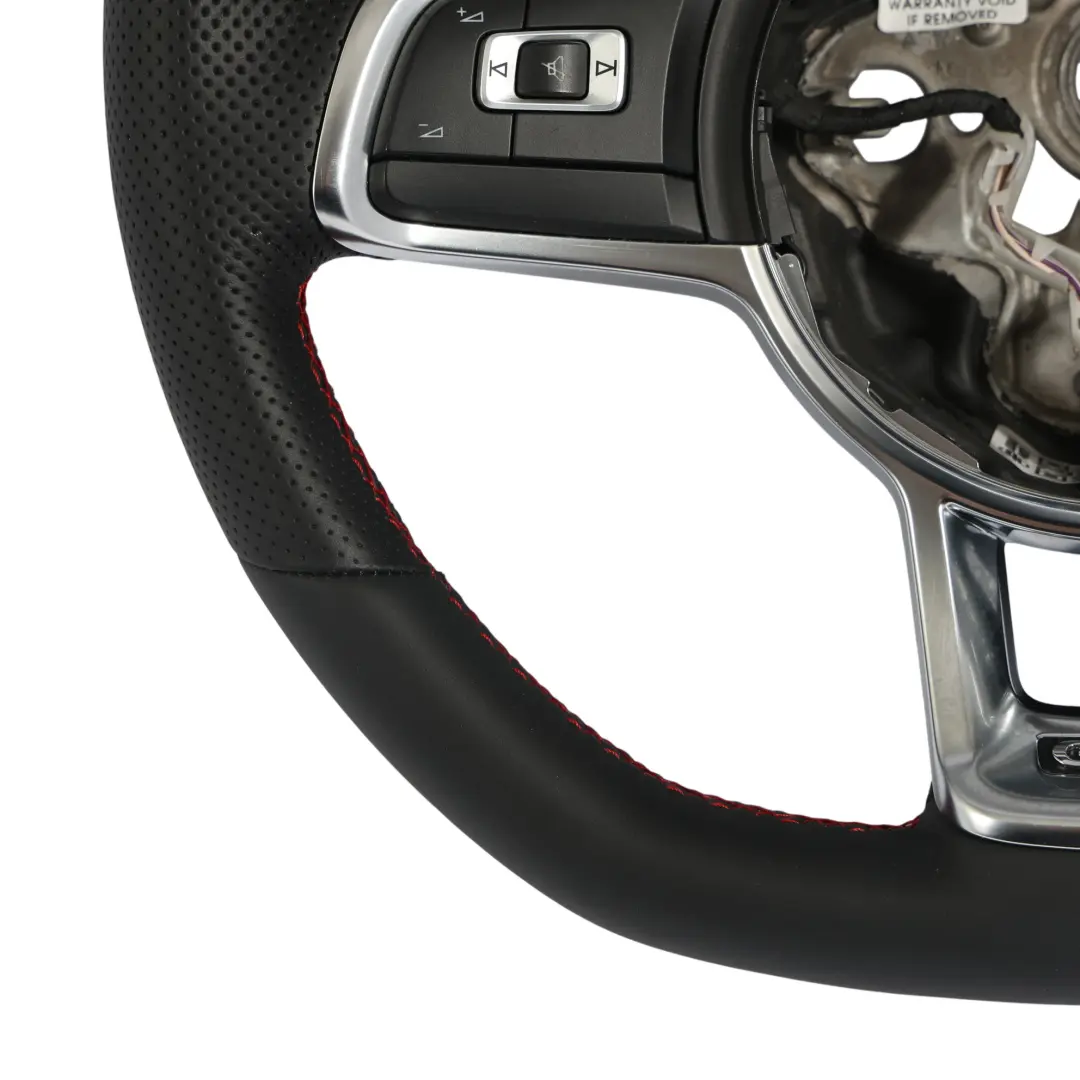 VW Polo 6R 6C GTI Volante NUOVO In Pelle Nera Fondo Piatto - SKU 6C0419091M-1 - Numero di parte 6C0419091M