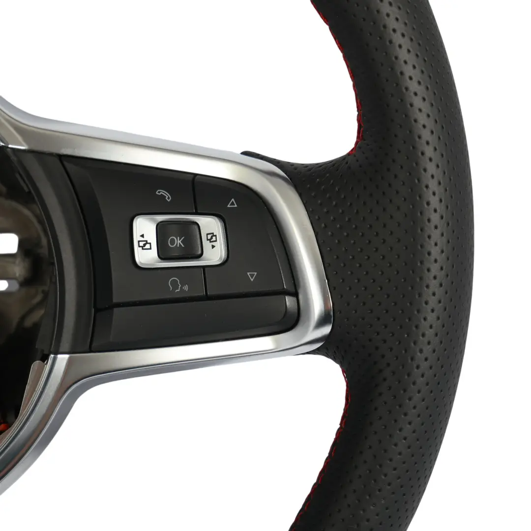 VW Polo 6R 6C GTI Volant NEUF En Cuir Noir À Fond Plat - SKU 6C0419091M-1 - Numéro de pièce 6C0419091M