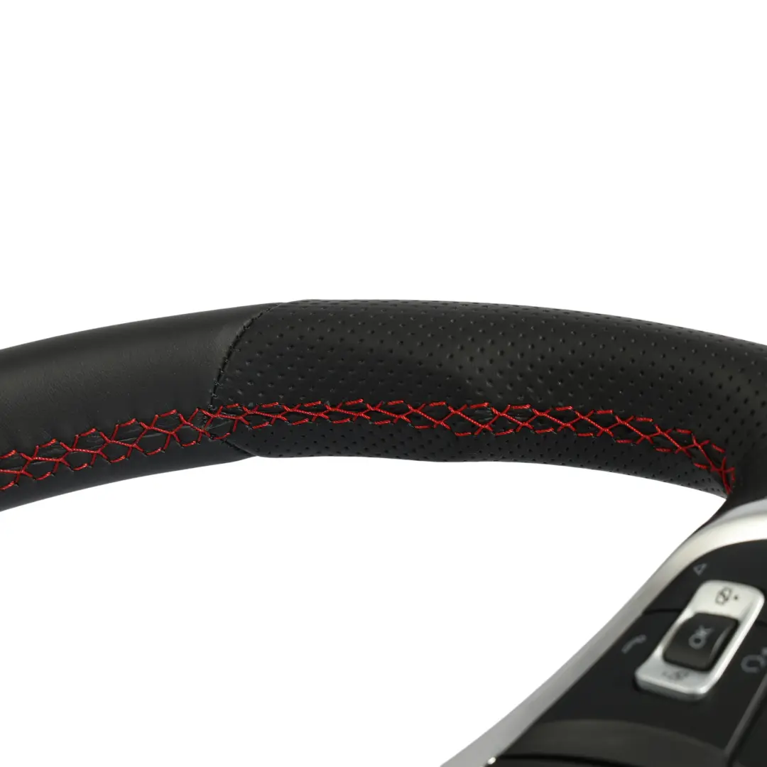 Volant NEUF En Cuir Noir À Fond Plat pour VW Polo 6R 6C GTI à propos du numéro de pièce 6C0419091M VW Polo 6R 6C GTI Volant NEUF En Cuir Noir À Fond Plat - SKU 6C0419091M-1 - Numéro de pièce 6C0419091M