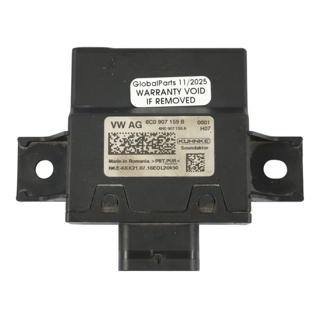Moduł Sterownik Dźwięku ECU do Volkswagen Polo 6C o numerze 6C0907159B Volkswagen Polo 6C Moduł Sterownik Dźwięku ECU - SKU 6C0907159B - Numer Części 6C0907159B