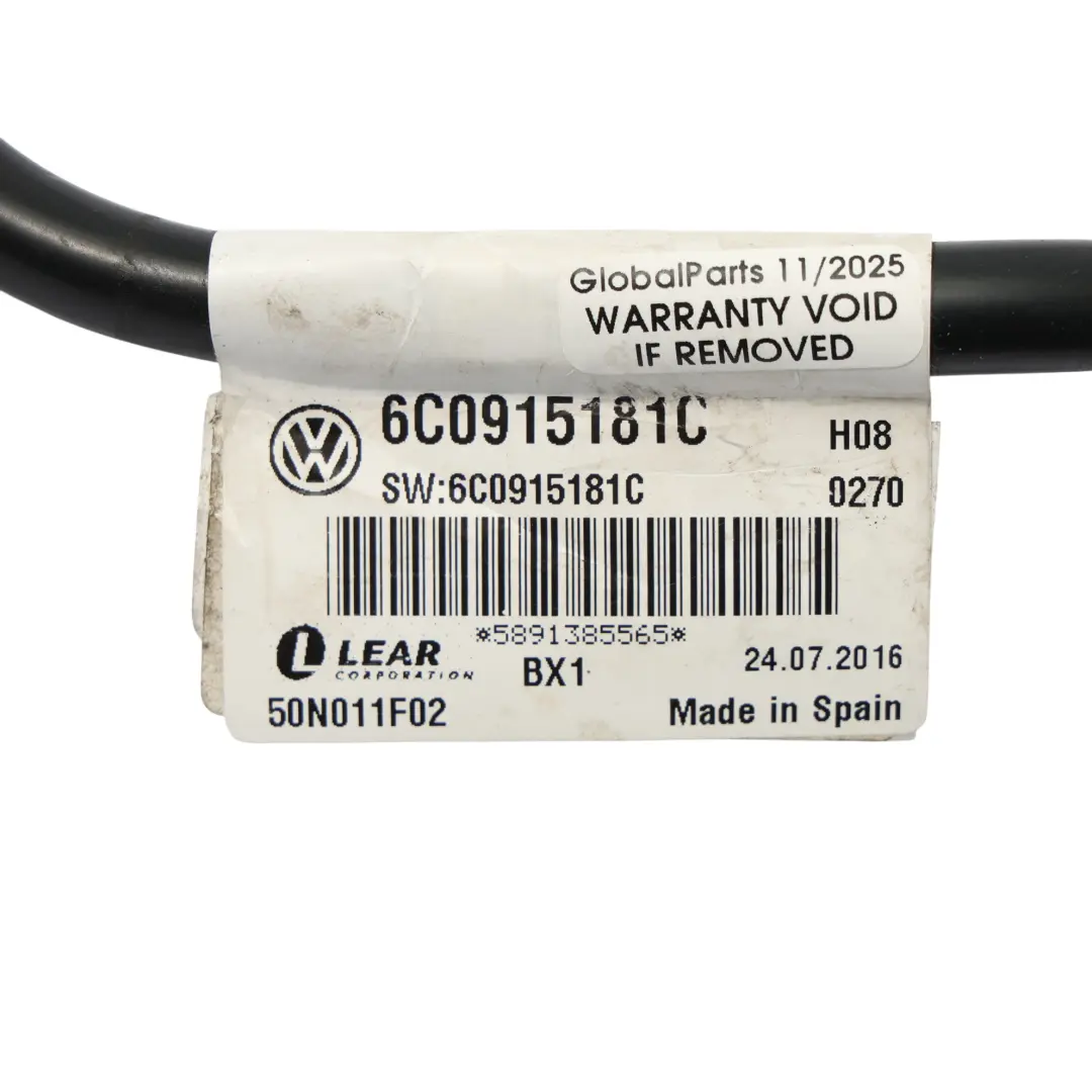 Negative Minus Earth Cable HV Battery Harness to VW Volkswagen Polo 6R with Part number 6C0915181C VW Volkswagen Polo 6R Negative Minus Earth Cable HV Battery Harness - SKU 6C0915181C - Part number 6C0915181C