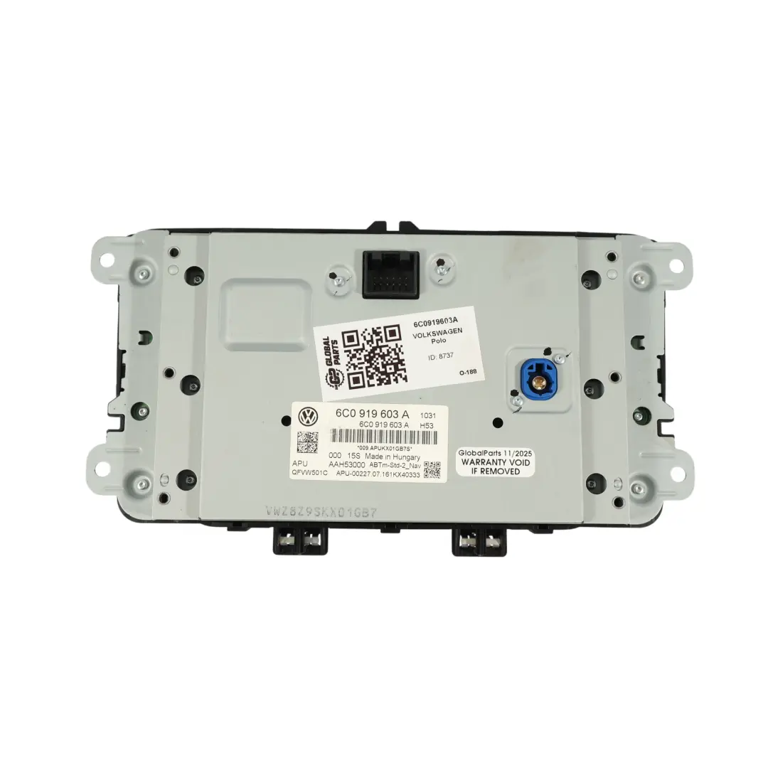 VW Volkswagen Polo Mk5 6R Radio Multimedia Display Navigation Unit - SKU 6C0919603A - Part number 6C0919603A