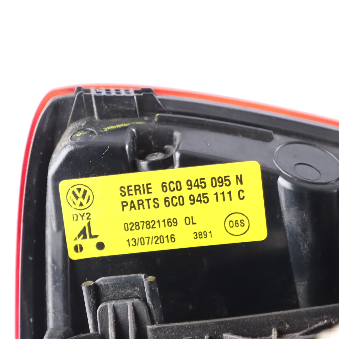 Volkswagen VW Polo 6R Rear Tail Light Left N/S Side Panel Lamp Tinted - SKU RHD-6C0945095N - Part number 6C0945095N