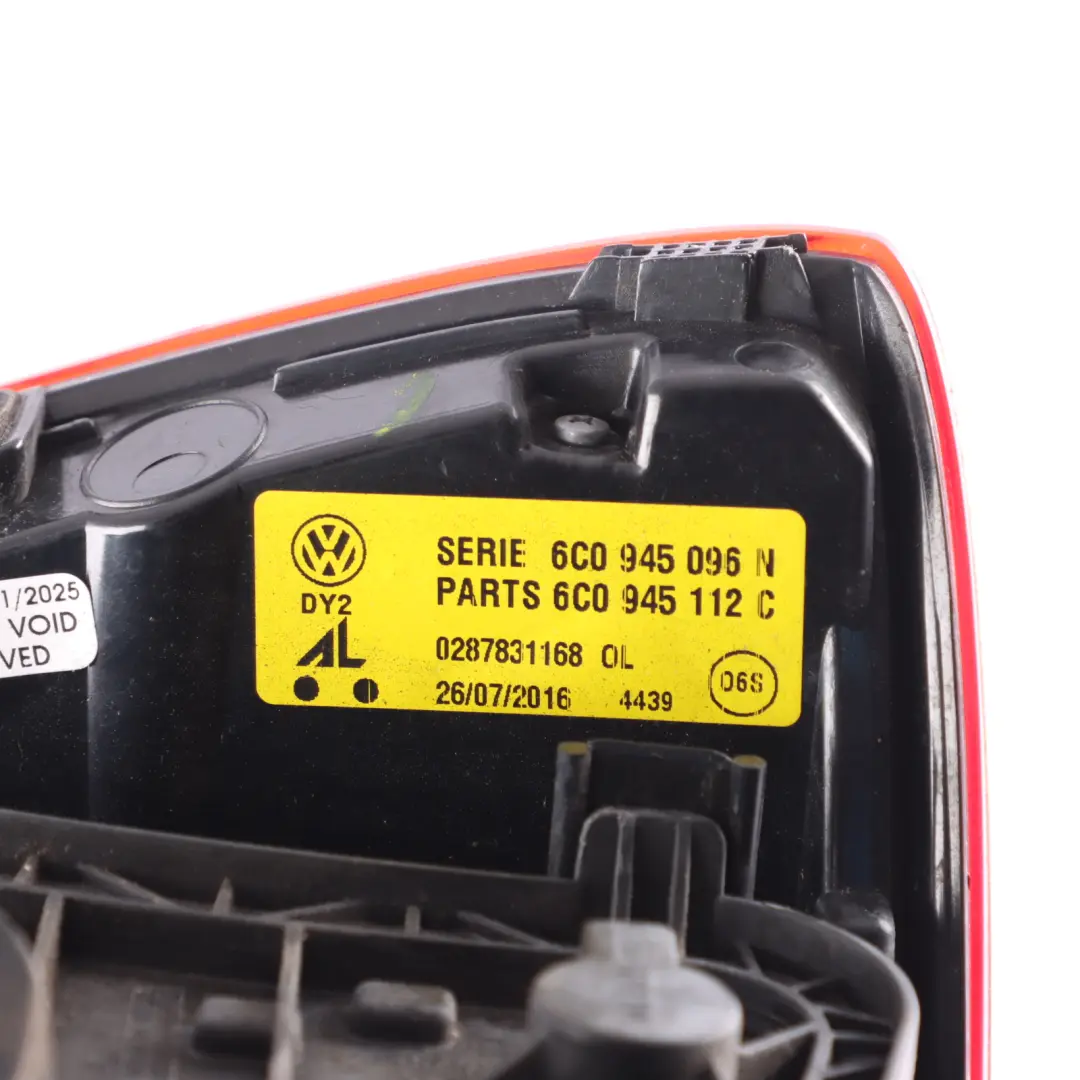 Volkswagen VW Polo 6R Rear Tail Light Left N/S Side Panel Lamp Tinted - SKU RHD-6C0945096N - Part number 6C0945096N