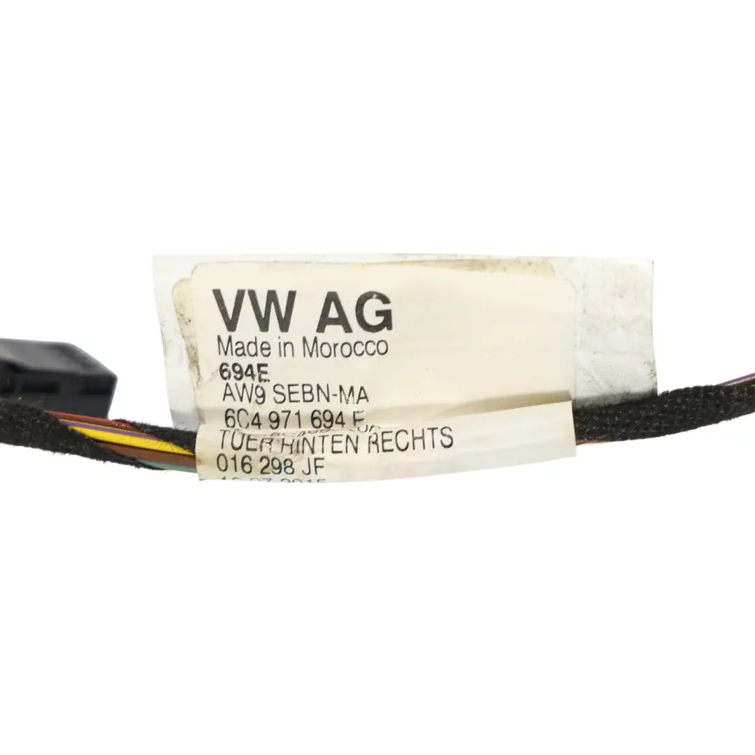 Hintere Tür Kabelbaum Rechts für VW Volkswagen Polo 6R mit Teilenummer 6C4971694E VW Volkswagen Polo 6R Hintere Tür Kabelbaum Rechts - SKU 6C4971694E - Teilenummer 6C4971694E