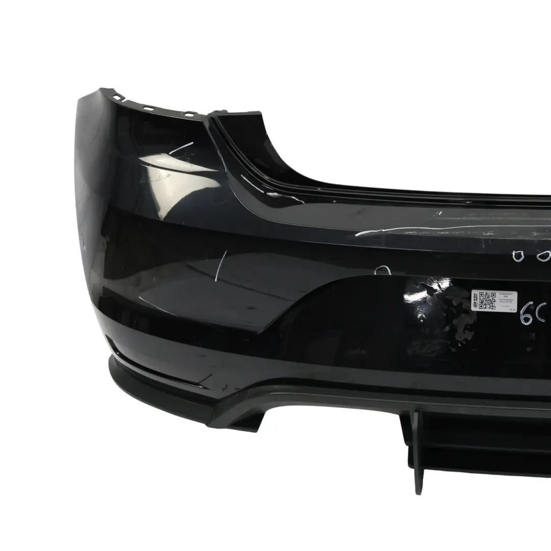 Volkswagen VW Polo 6R GTI Bumper Rear Trim Panel Cover Deep Black - C9X - SKU 6C6807421P-DBL - Part number 6C6807421P