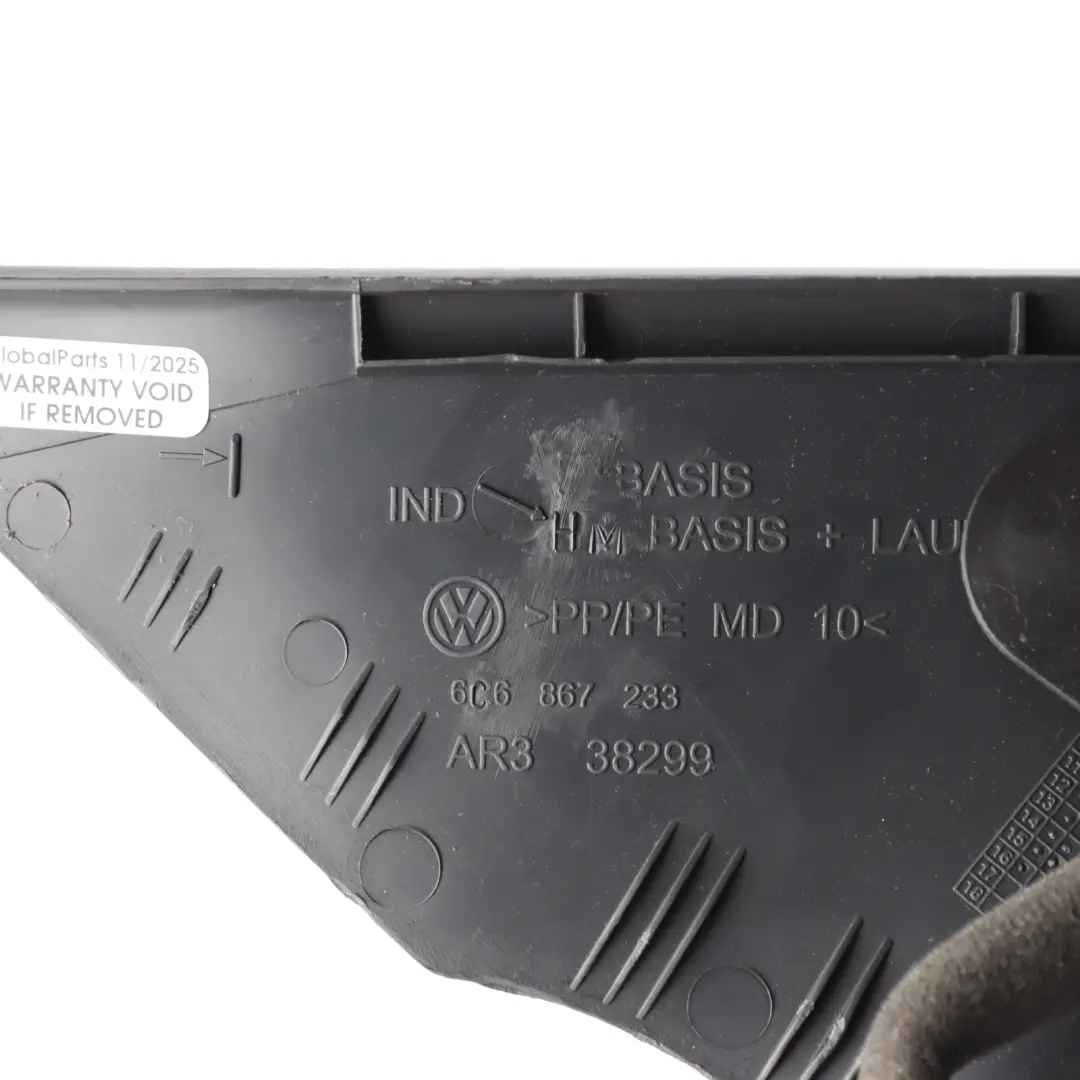 Column A Pillar Cover Front Left N/S Trim to Volkswagen VW Polo 6R with Part number 6C6867233B Volkswagen VW Polo 6R Column A Pillar Cover Front Left N/S Trim - SKU 6C6867233B - Part number 6C6867233B