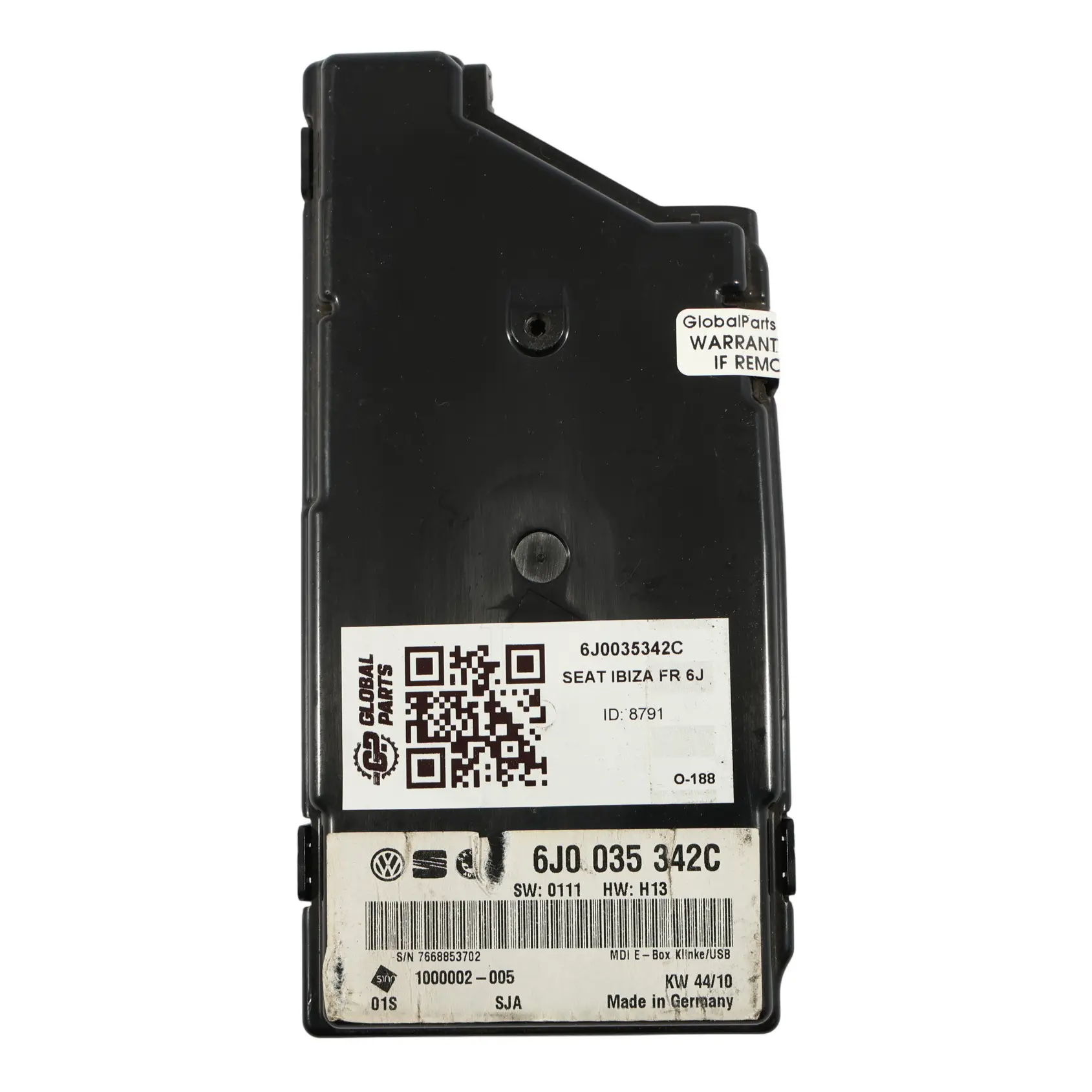 Seat Ibiza FR 6J Armaturenbrett MMI Multimedia AUX Buchse Interface 6J0035342C