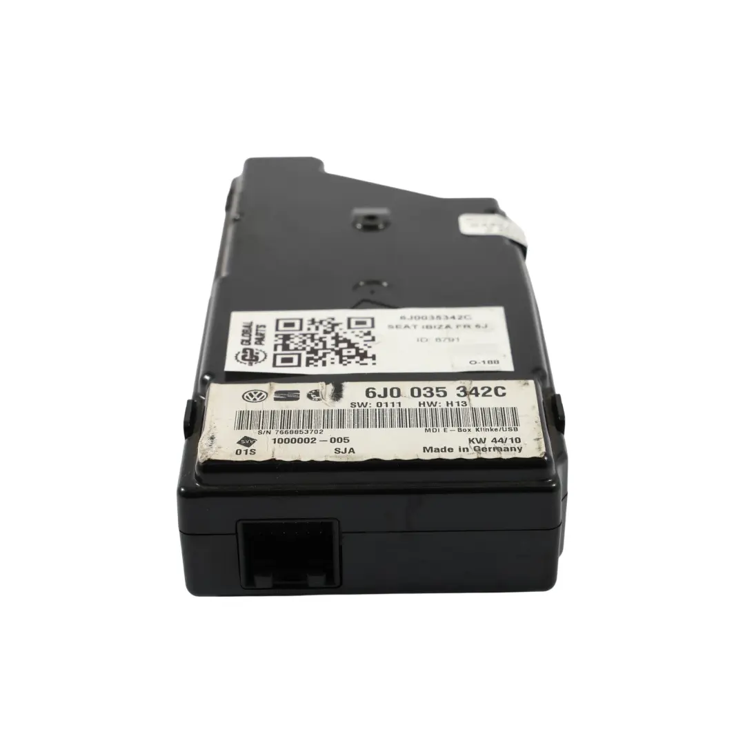 Seat Ibiza FR 6J Armaturenbrett MMI Multimedia AUX Buchse Interface - SKU 6J0035342C - Teilenummer 6J0035342C