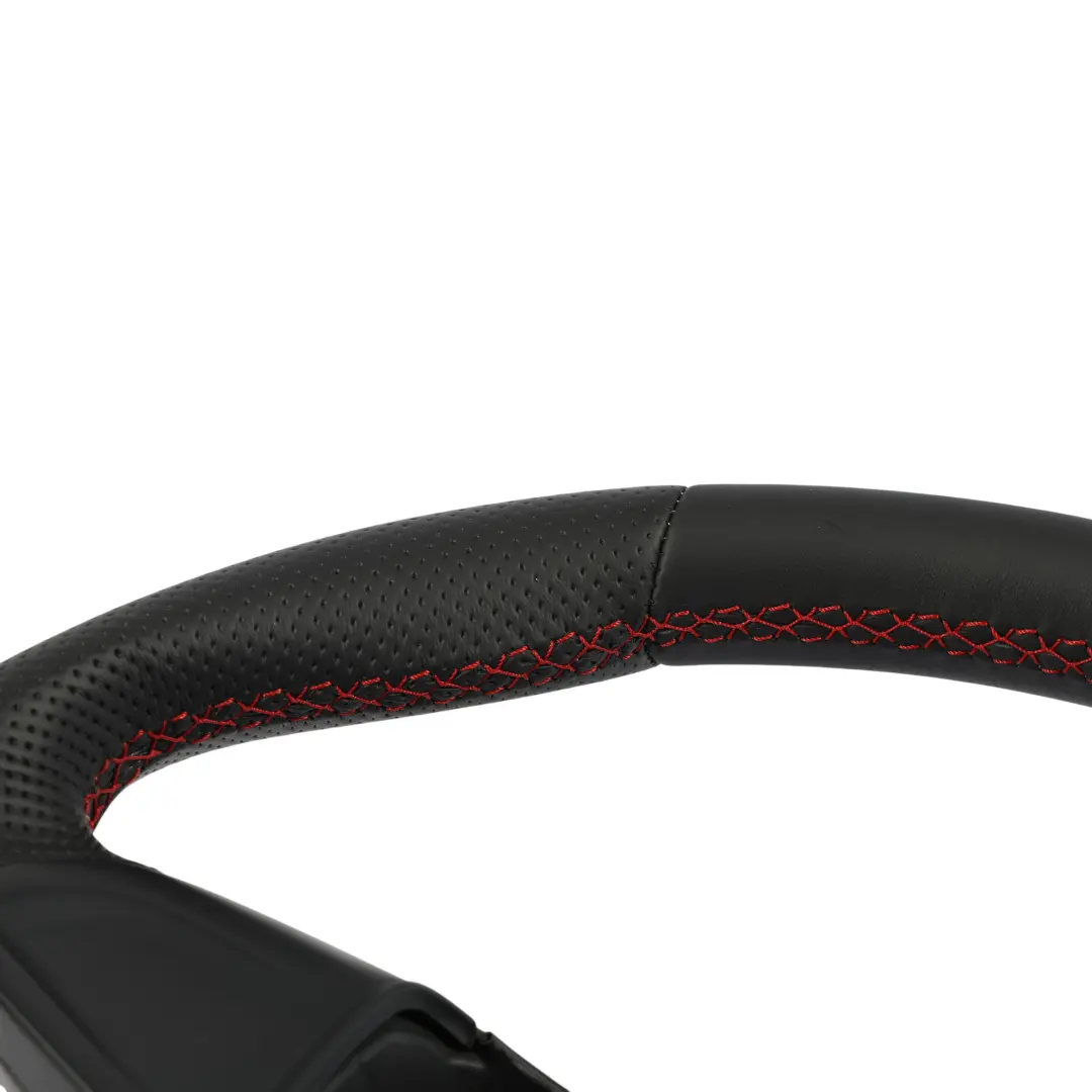 6J FR Volante NUOVO In Pelle Nera Fondo Piatto per Seat Ibiza IV con numero di parte 6J0419091PY Seat Ibiza IV 6J FR Volante NUOVO In Pelle Nera Fondo Piatto - SKU 6J0419091PY-1 - Numero di parte 6J0419091PY