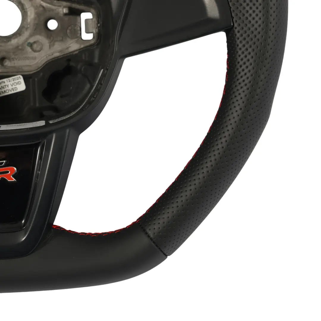 Seat Ibiza IV 6J FR Steering Wheel NEW Black Leather Flat Bottom - SKU 6J0419091PY-1 - Part number 6J0419091PY