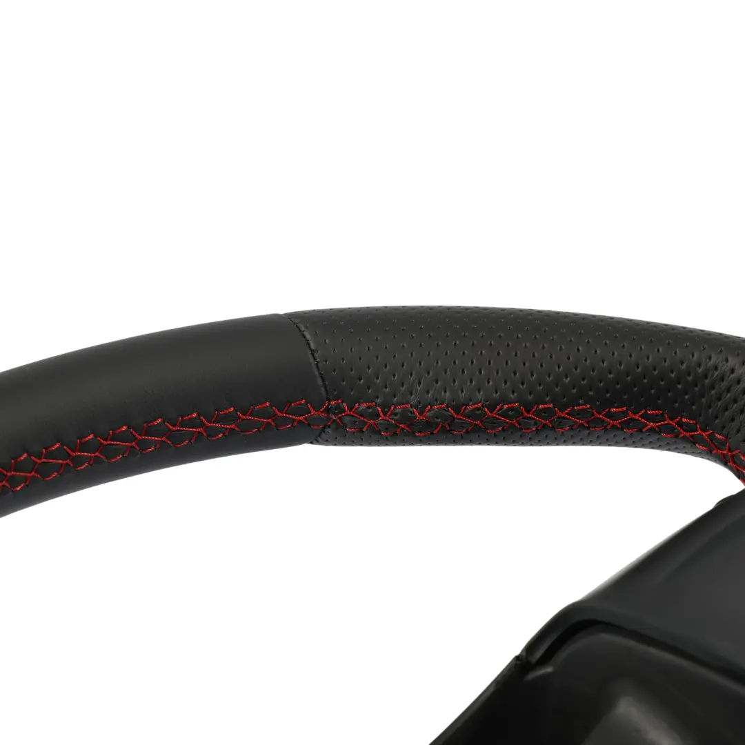 6J FR Volante NUOVO In Pelle Nera Fondo Piatto per Seat Ibiza IV con numero di parte 6J0419091PY Seat Ibiza IV 6J FR Volante NUOVO In Pelle Nera Fondo Piatto - SKU 6J0419091PY-1 - Numero di parte 6J0419091PY