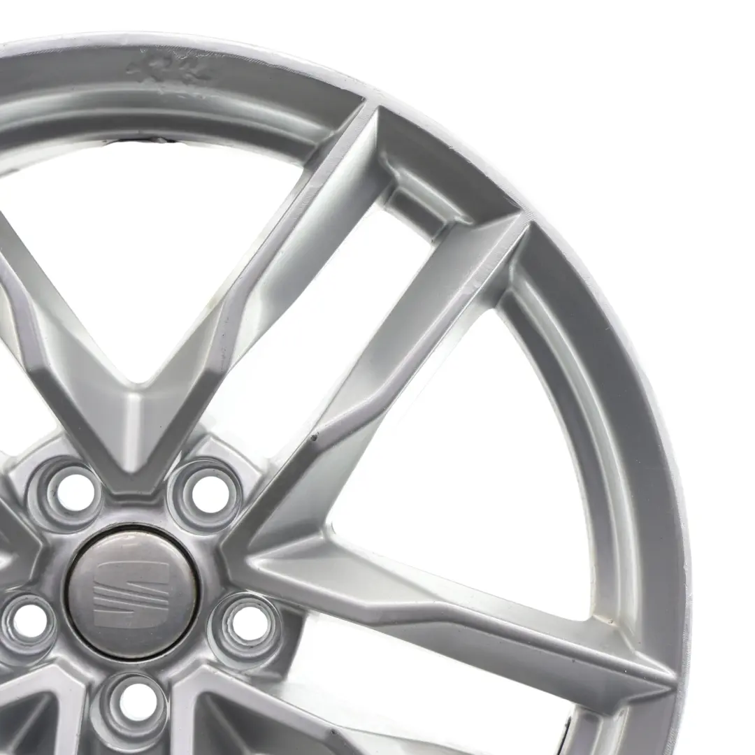 Seat Ibiza Mk4 6J Felga Aluminiowa Srebrna 17" 7J ET:43 - SKU 6J0601025F-1 - Numer Części 6J0601025F
