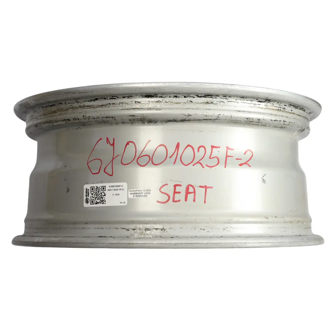 Seat Ibiza Mk4 6J Wheel Alloy Rim Silver 17" 7J ET:43 5 Double Spoke - SKU 6J0601025F-2 - Part number 6J0601025F
