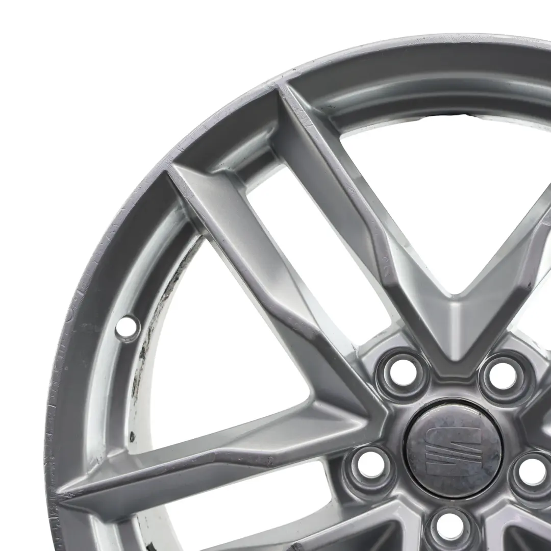 6J Leichtmetallfelge Silber 17" 7J ET:43 5 Doppelspeichen für Seat Ibiza mit Teilenummer 6J0601025F Seat Ibiza 6J Leichtmetallfelge Silber 17" 7J ET:43 5 Doppelspeichen - SKU 6J0601025F-2 - Teilenummer 6J0601025F